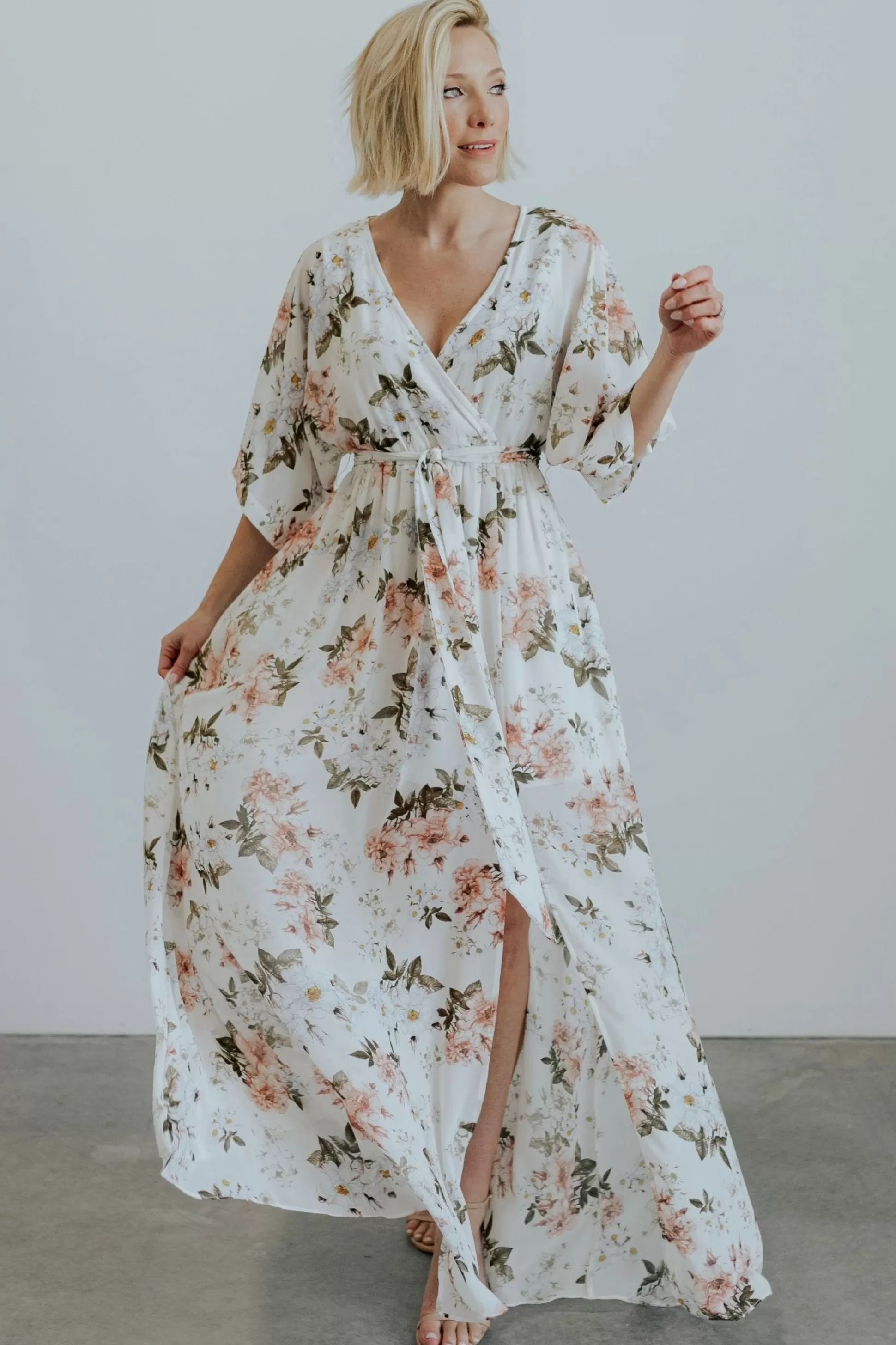 WEDDING SUITE | wedding guest | Baltic Born Kia Kimono Maxi Dress | White Floral