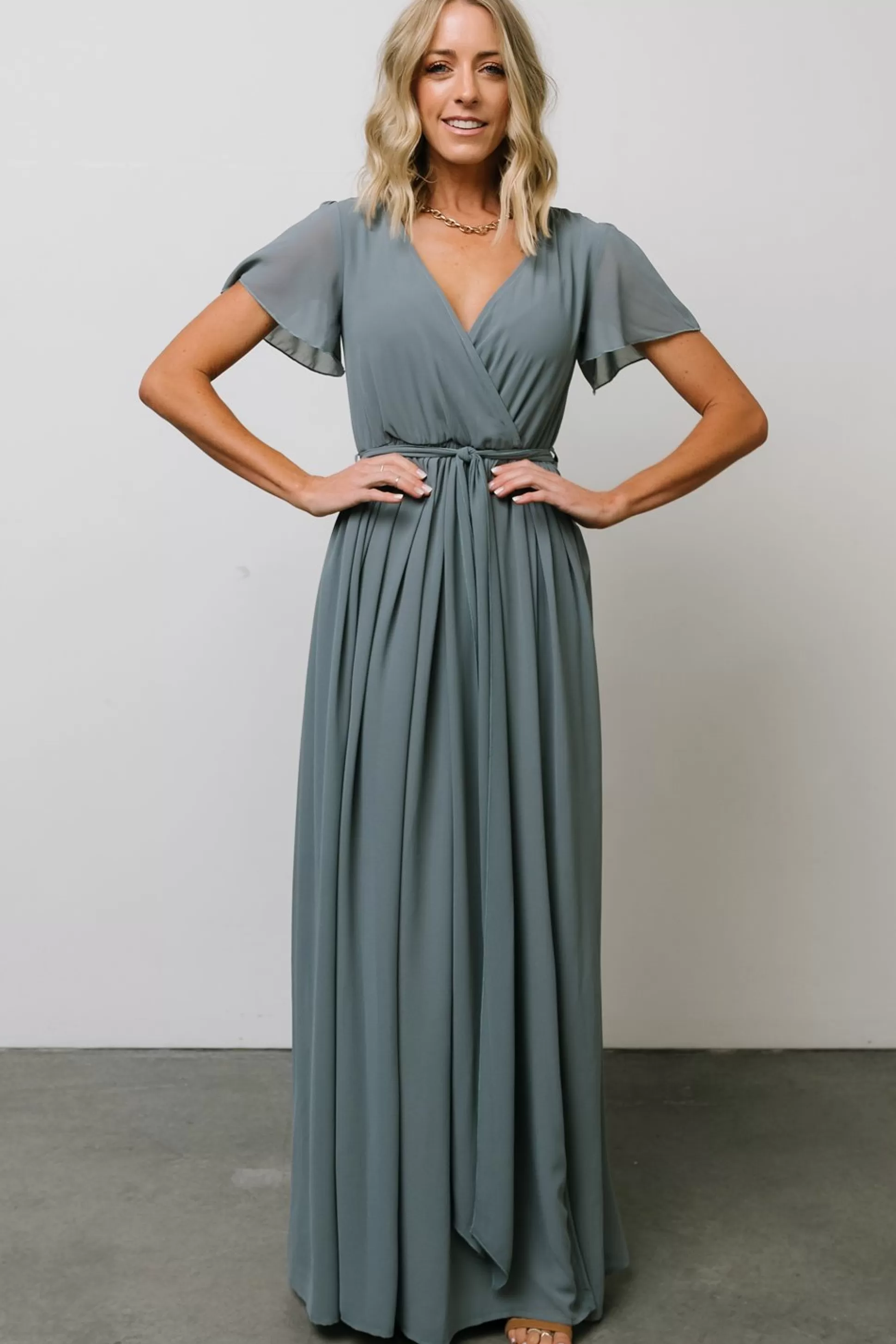 SALE | Baltic Born Kristina Maxi Dress | Dusty Blue