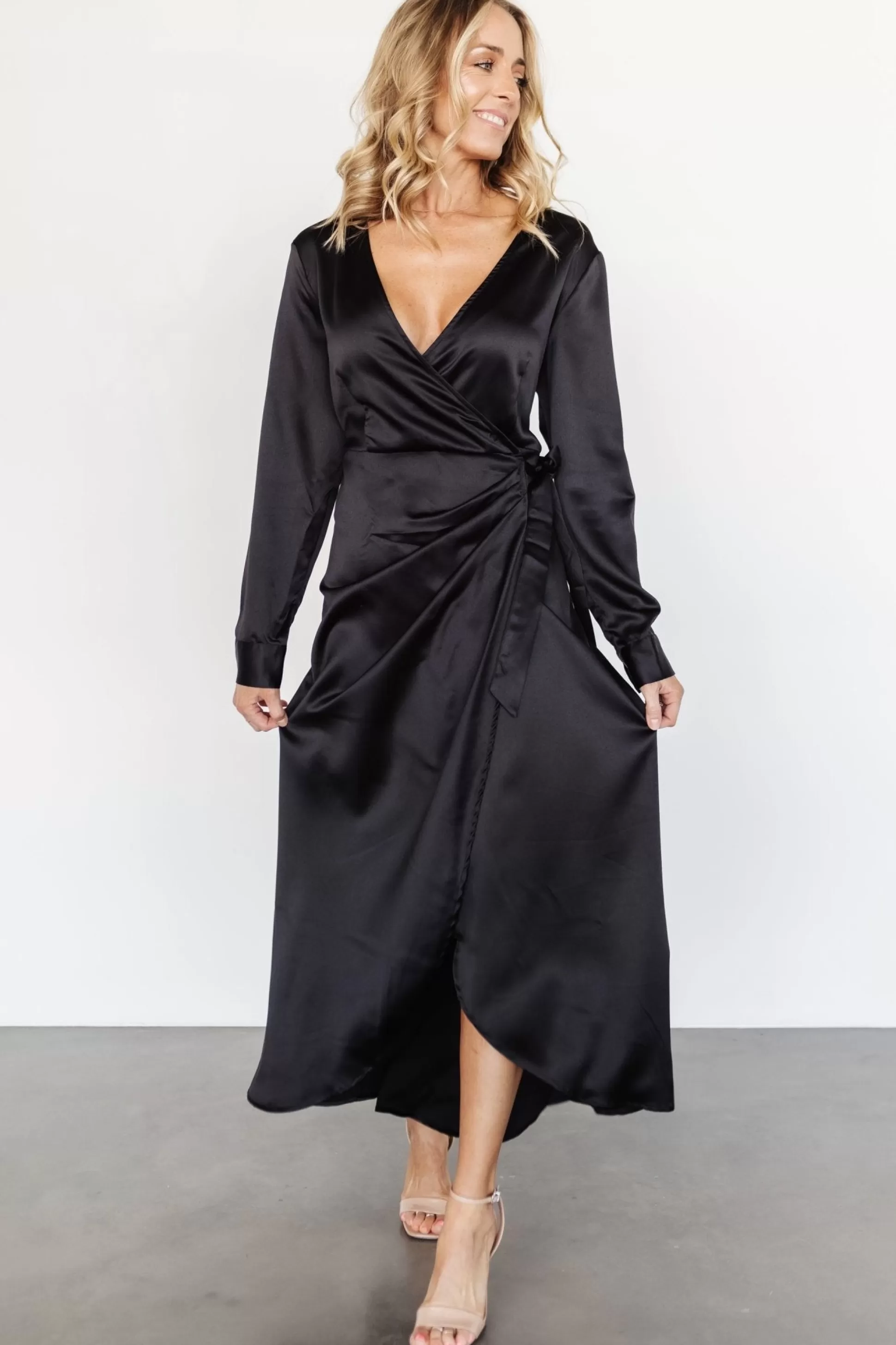 SALE | Baltic Born Lawrence Wrap Maxi Dress | Black