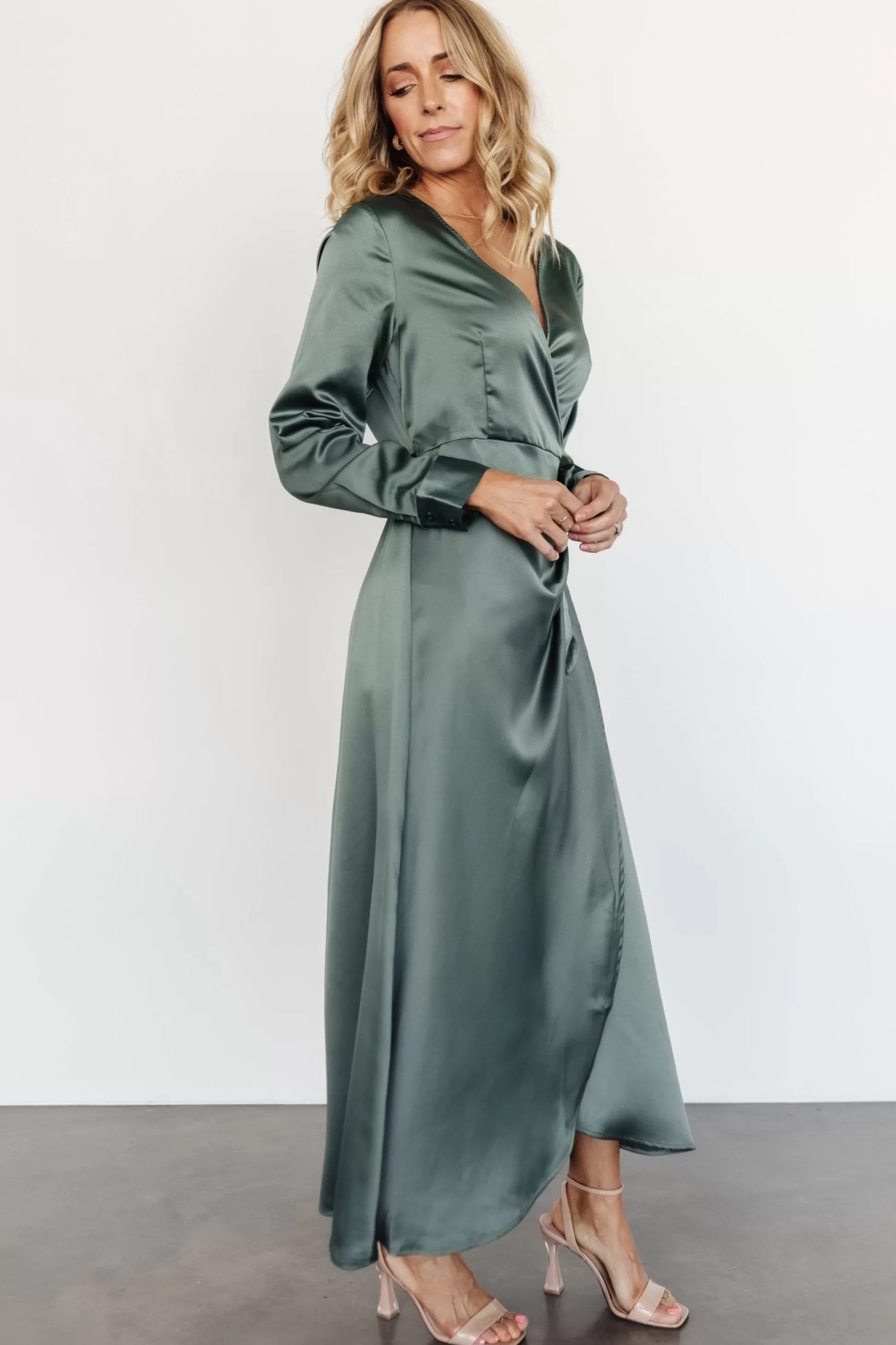 SALE | Baltic Born Lawrence Wrap Maxi Dress | Winter Green