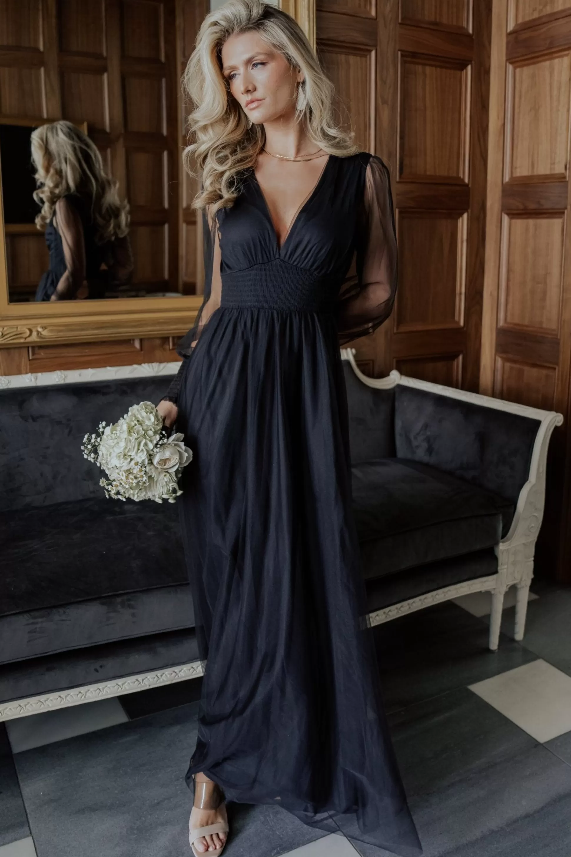 DRESSES | maxi dresses | Baltic Born Layla Tulle Maxi Dress | Black