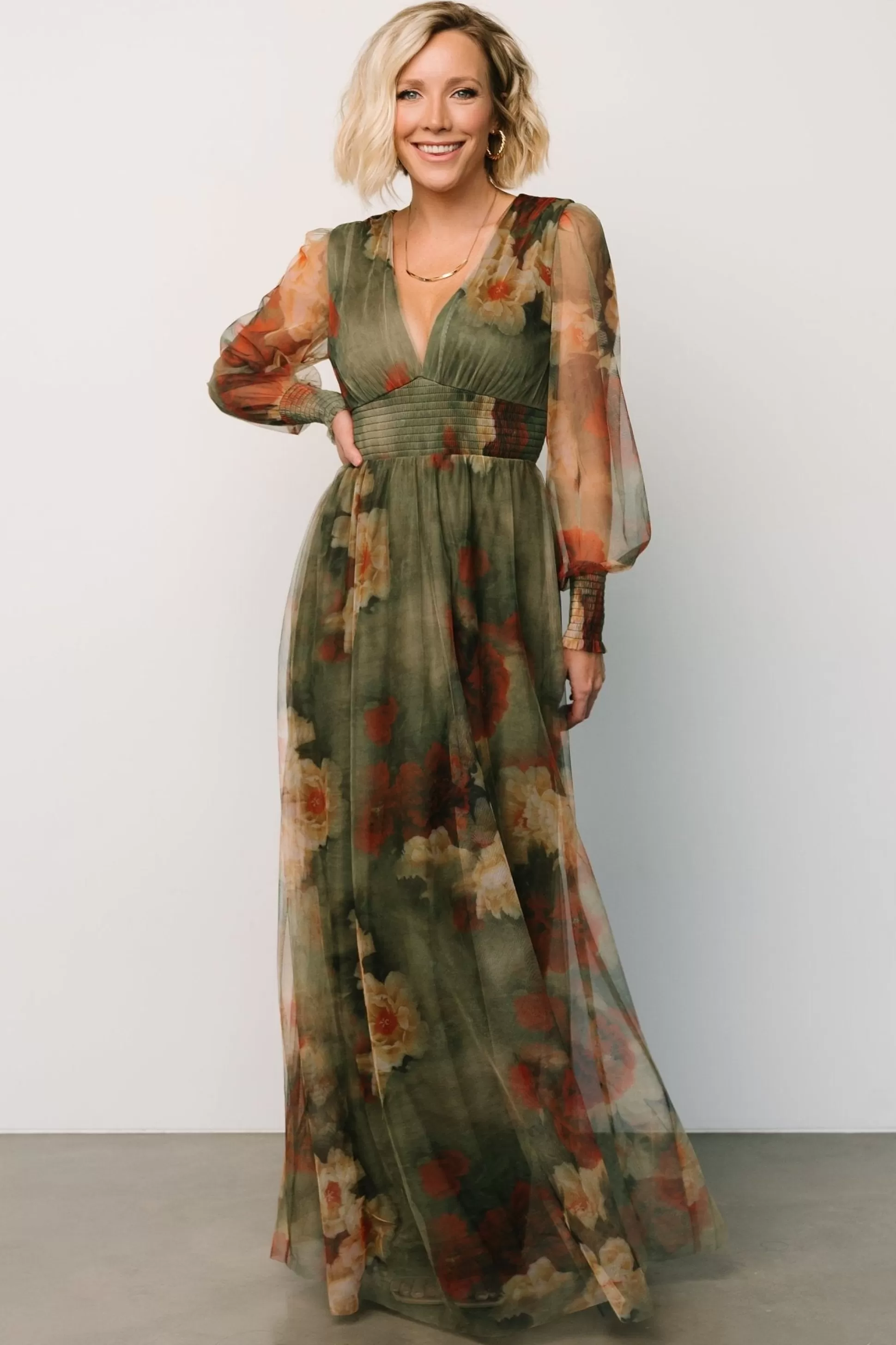 DRESSES | maxi dresses | Baltic Born Layla Tulle Maxi Dress | Olive + Rust