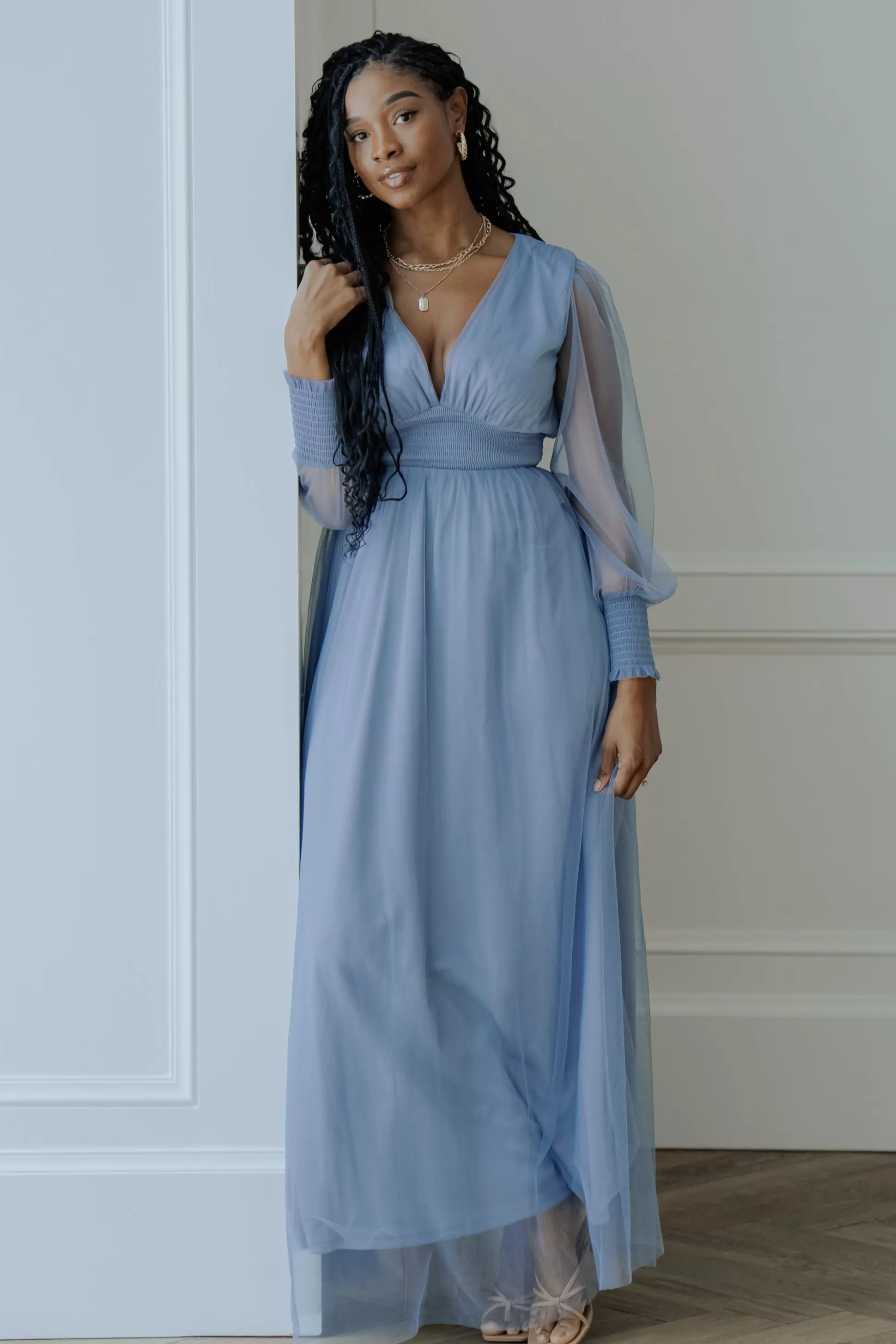 DRESSES | maxi dresses | Baltic Born Layla Tulle Maxi Dress | Whisper Blue