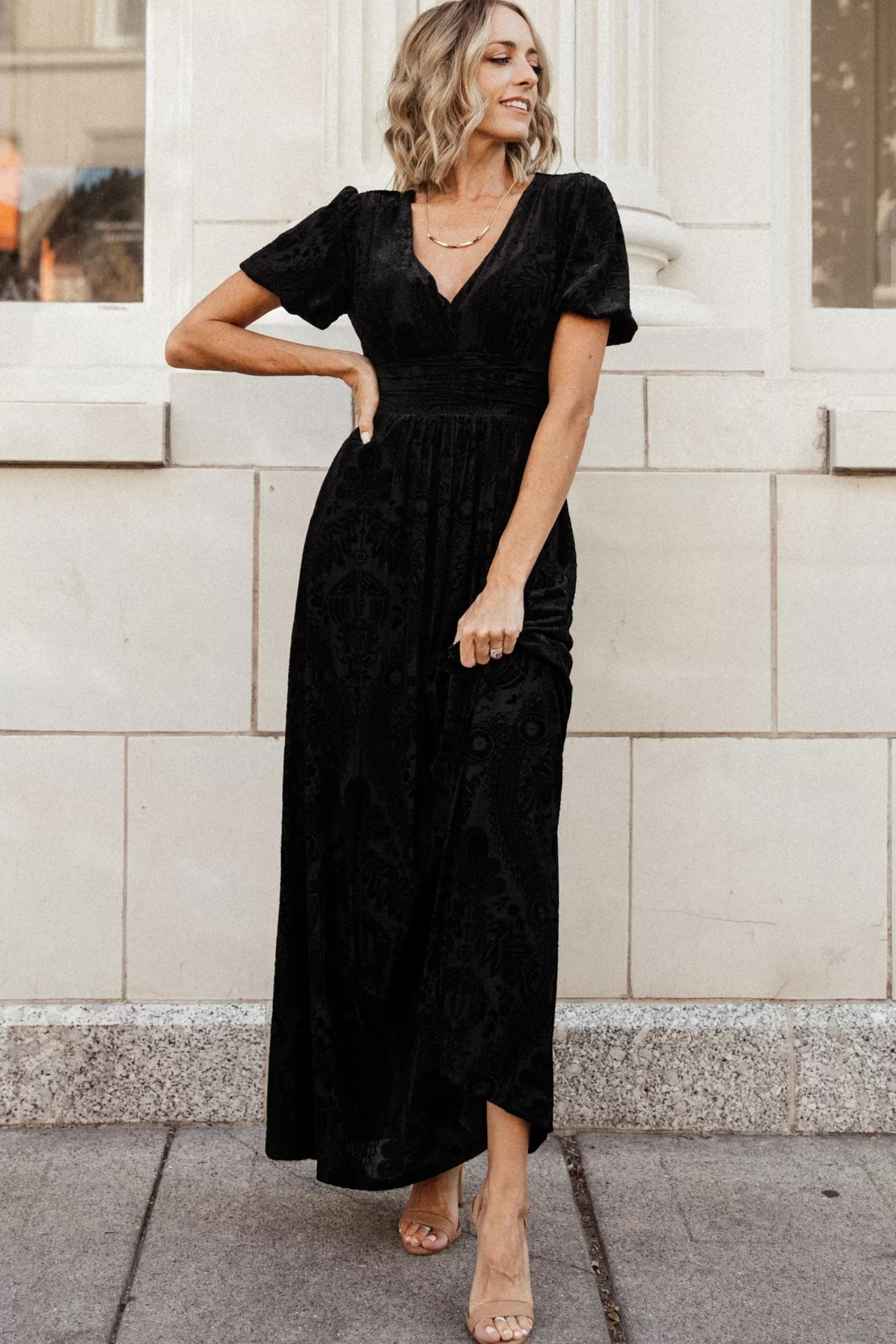 maxi dresses | EXTENDED SIZING | Baltic Born Leslie Velvet Maxi Dress | Black