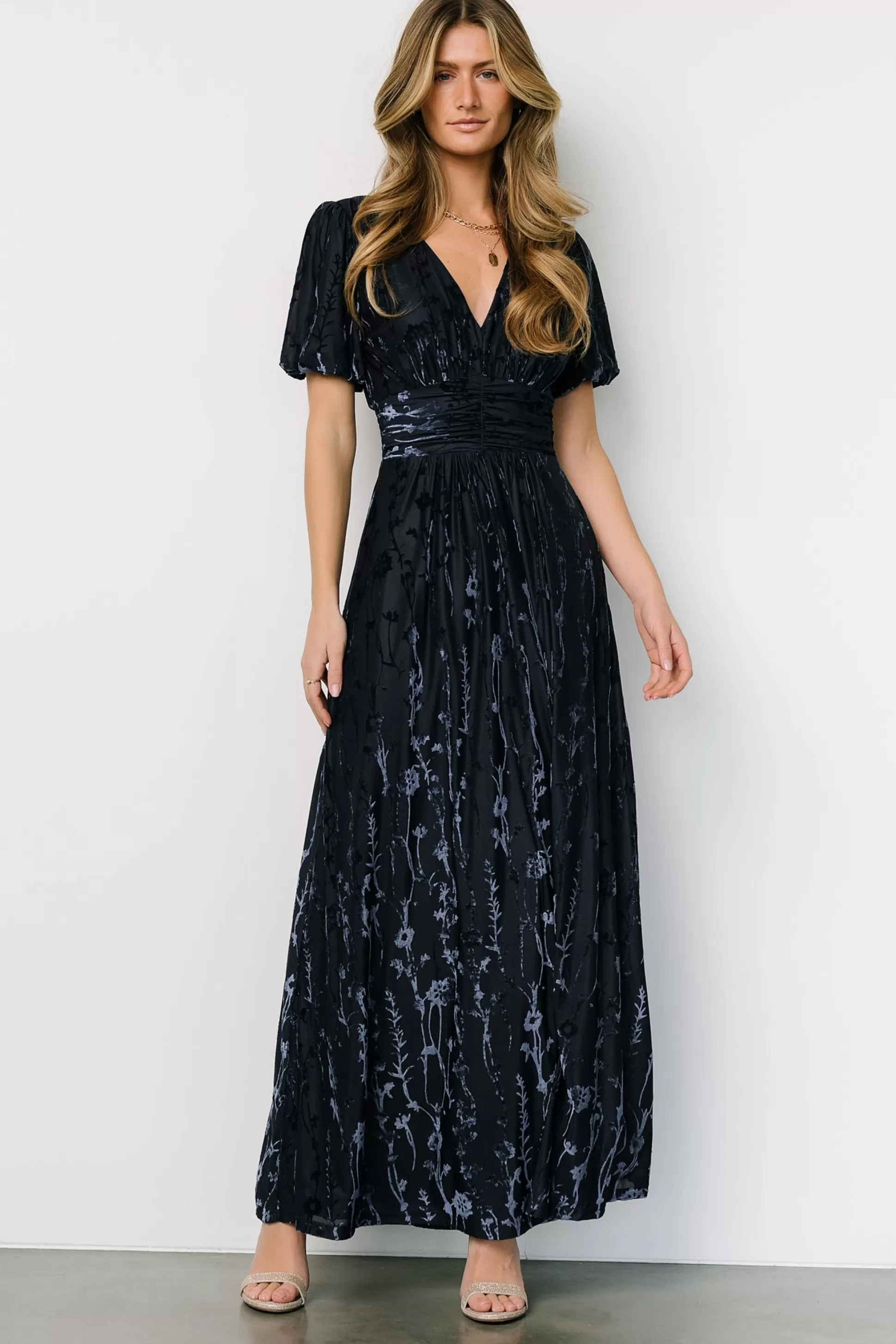 maxi dresses | EXTENDED SIZING | Baltic Born Leslie Velvet Maxi Dress | Deep Blue