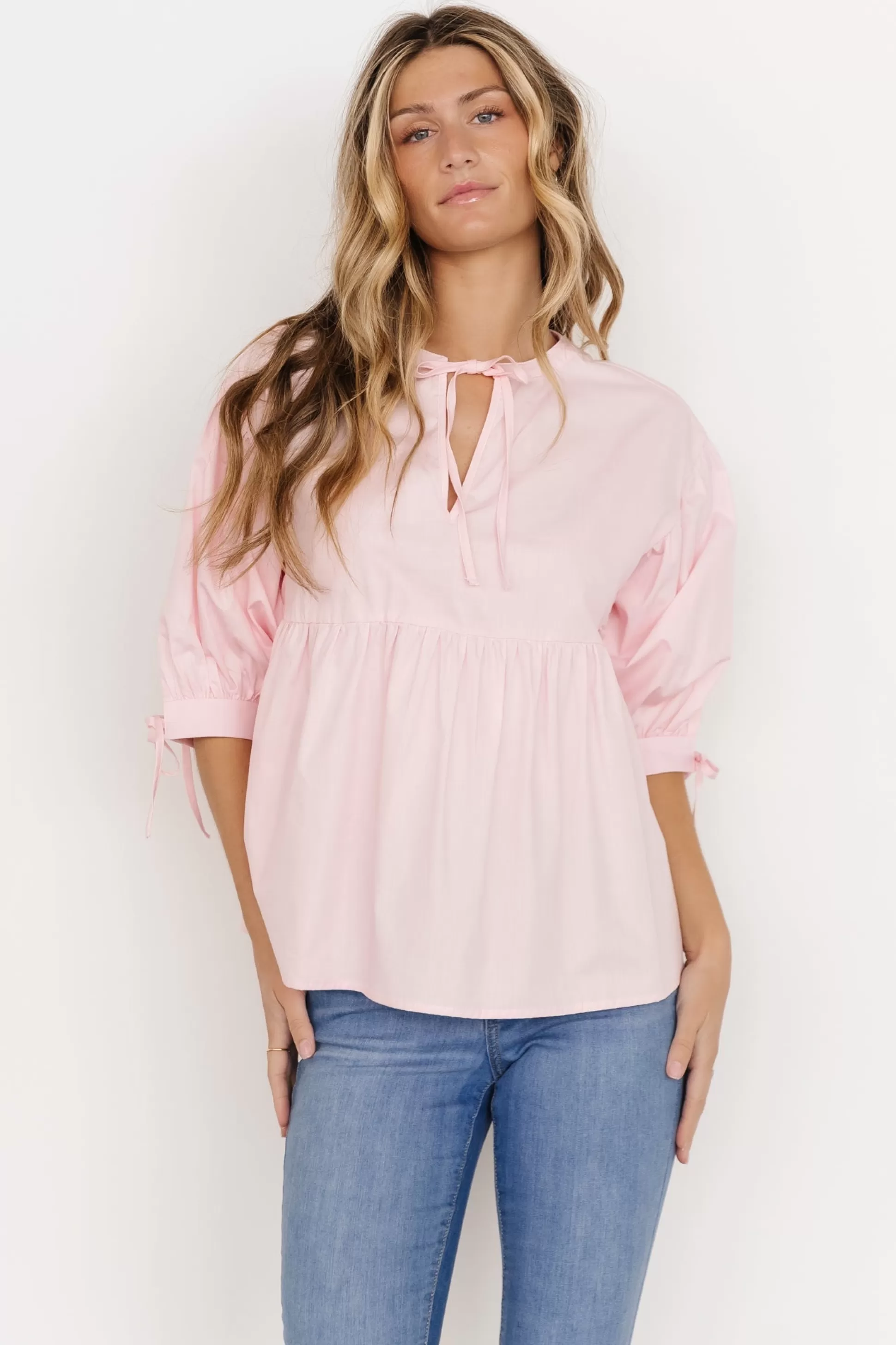 blouses + shirts | Baltic Born Lexi Tie Top | Pink