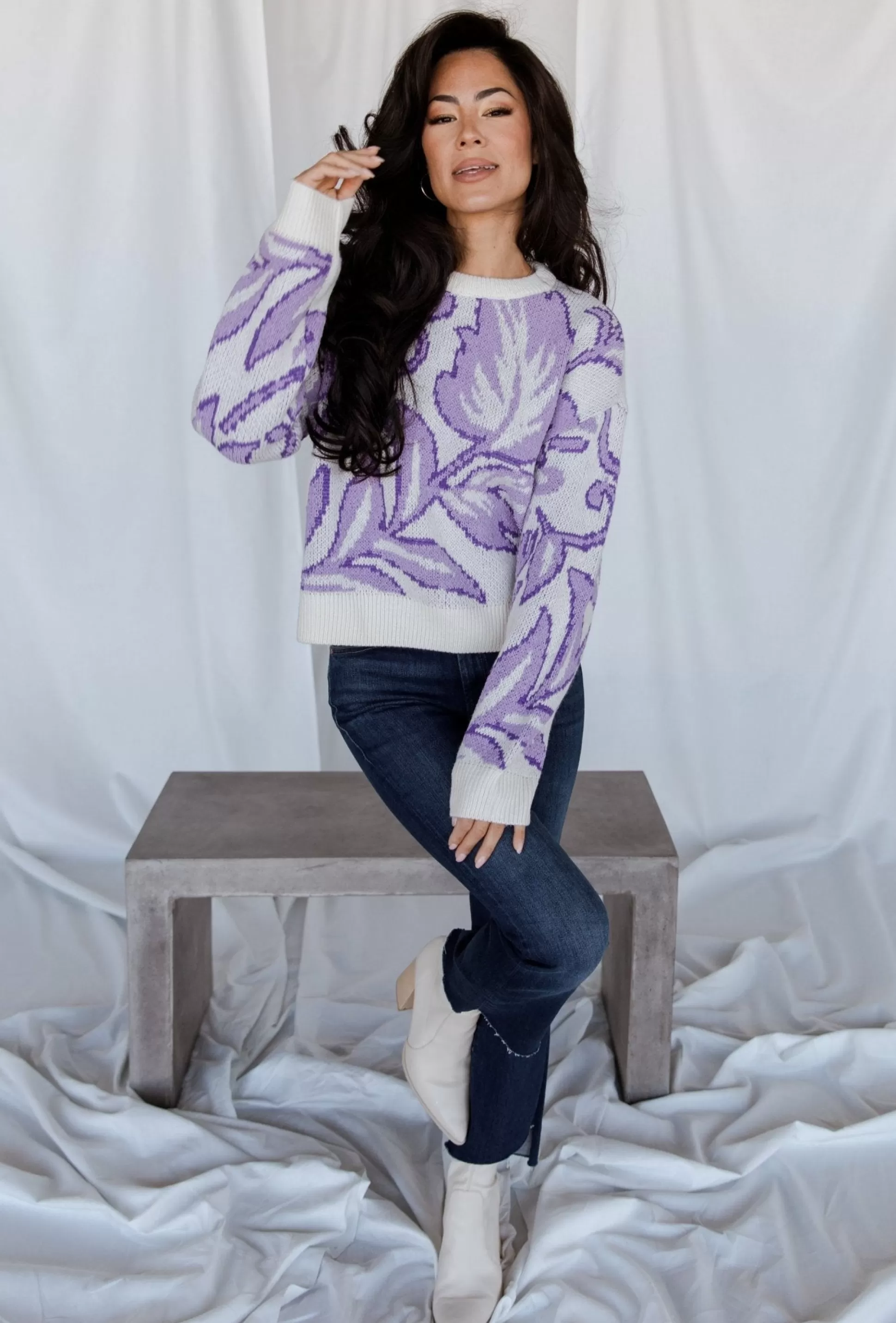 WINTER ESSENTIALS | Baltic Born Livy Knit Sweater | Lilac Print