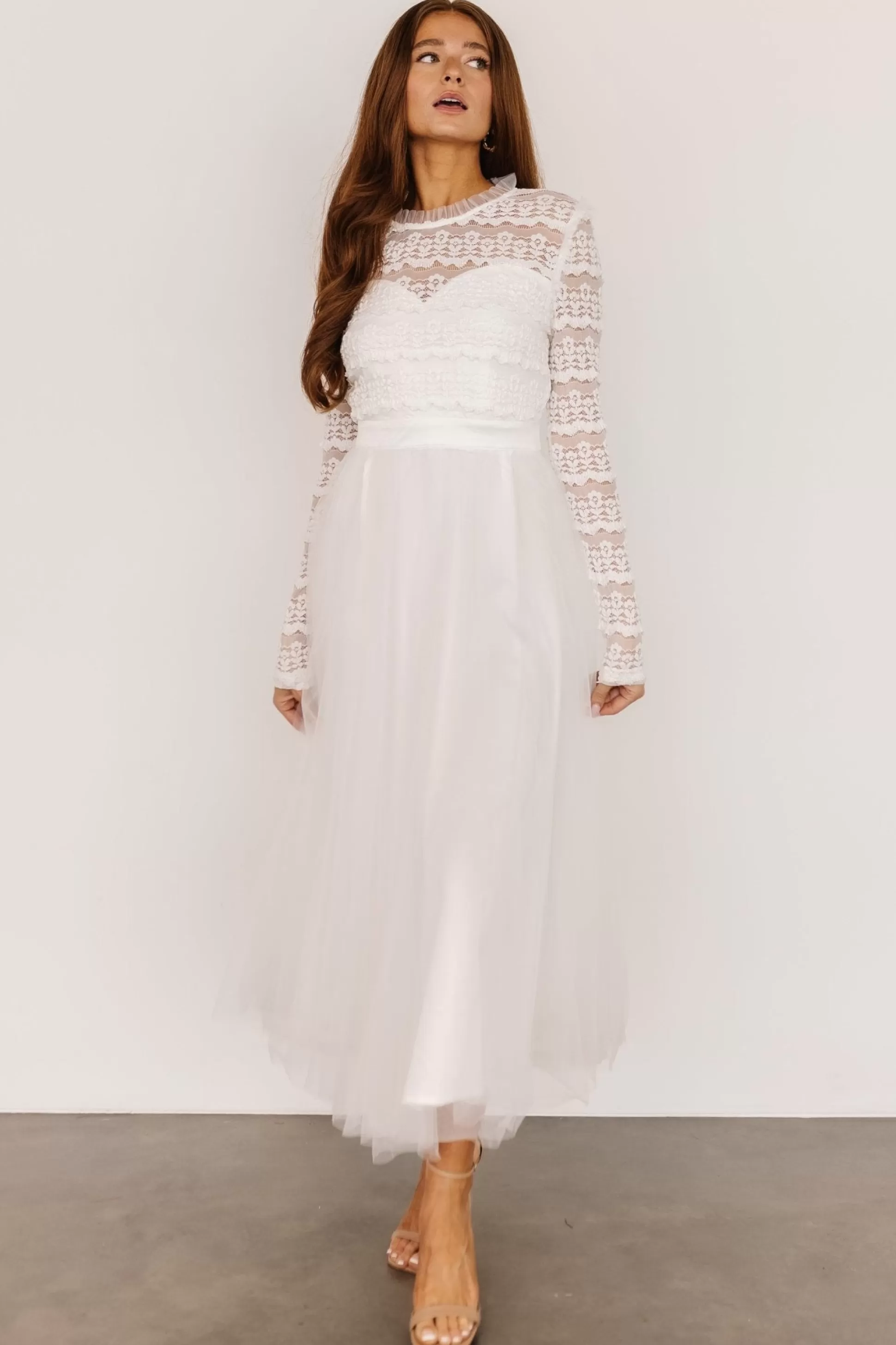 DRESSES | midi dresses | Baltic Born Lonnie Tulle Dress | Off White