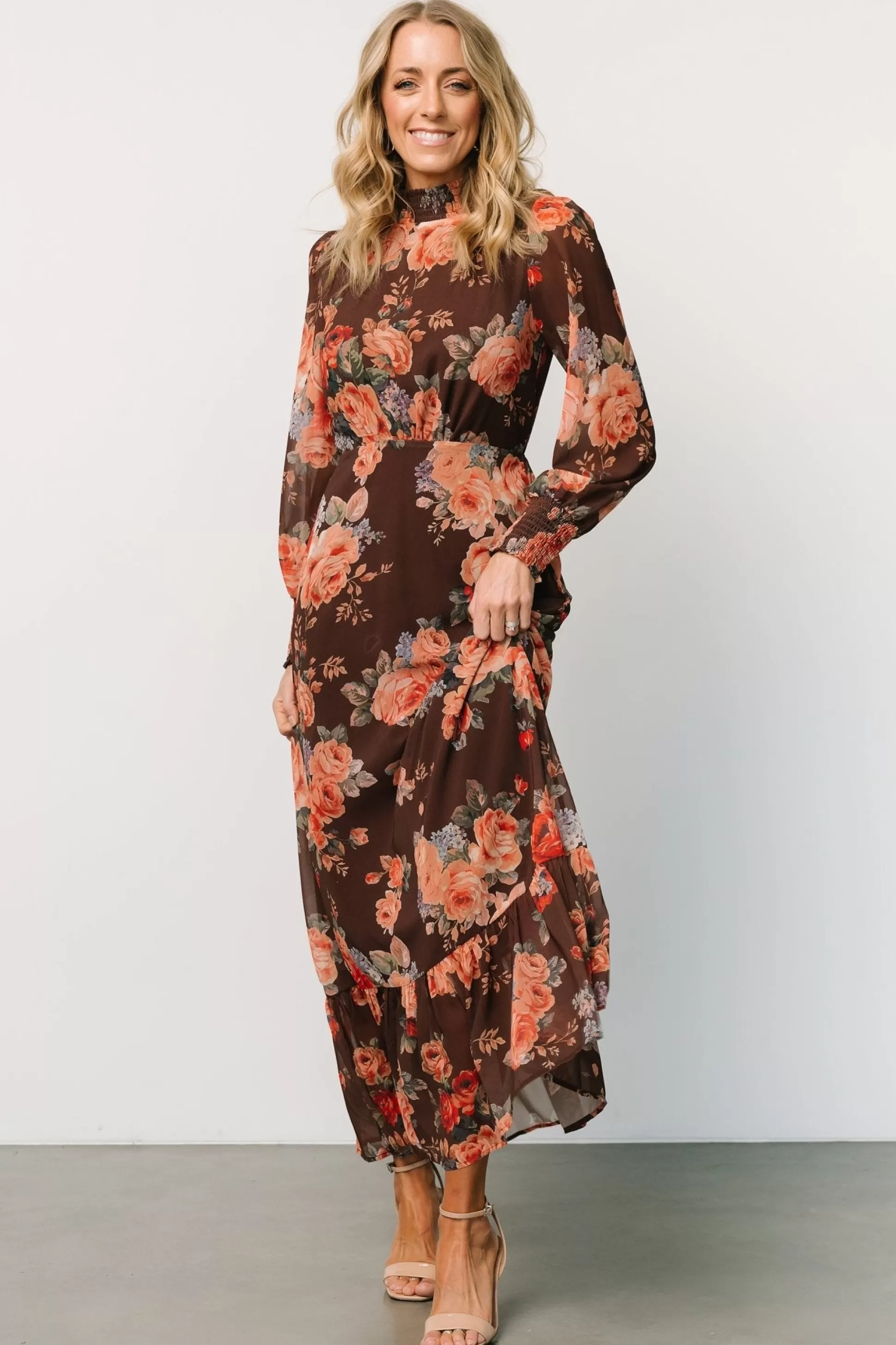 DRESSES | maxi dresses | Baltic Born Luciana Maxi Dress | Brown Floral