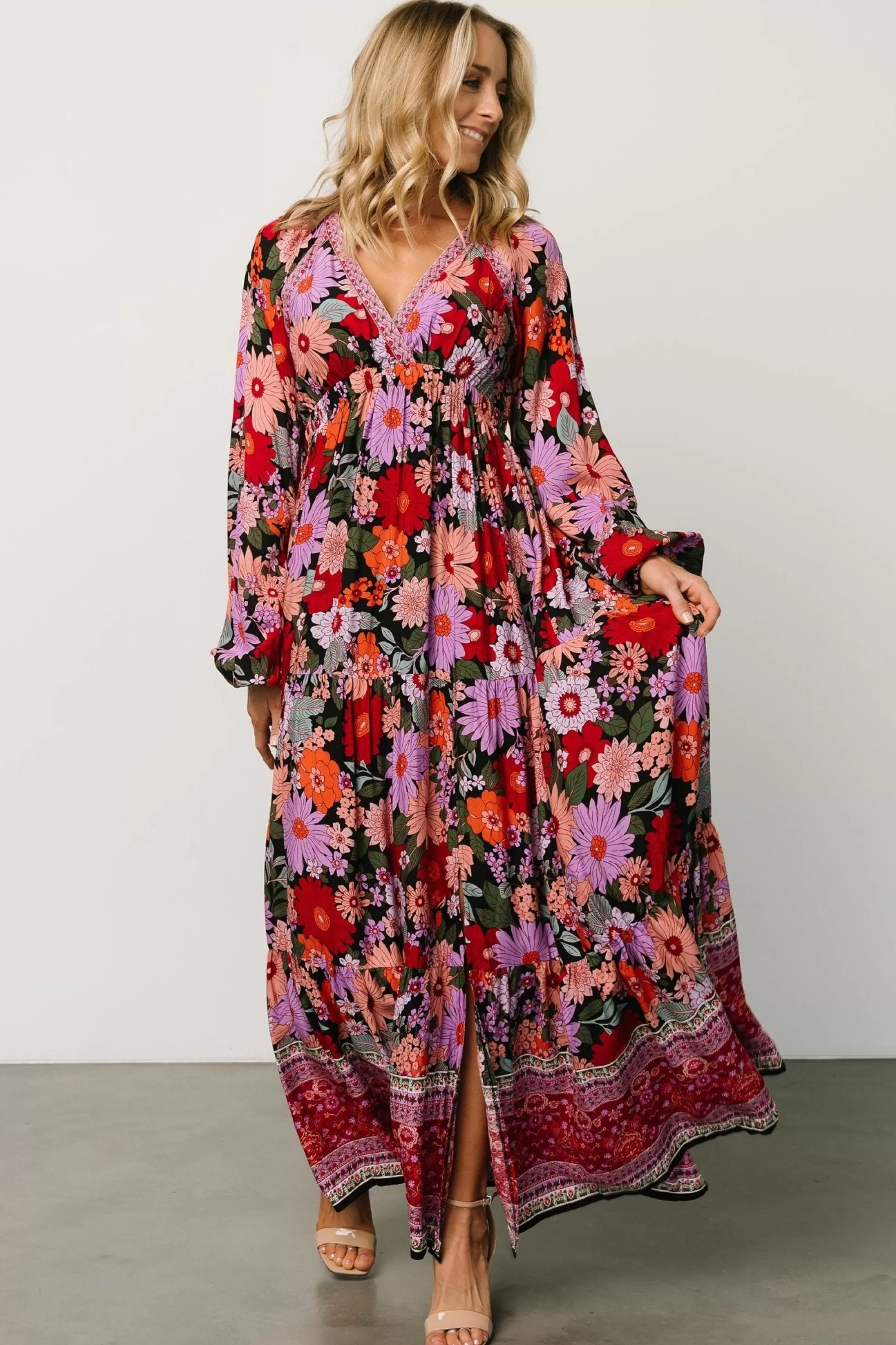 maxi dresses | Baltic Born Malena Maxi Dress | Black Multi