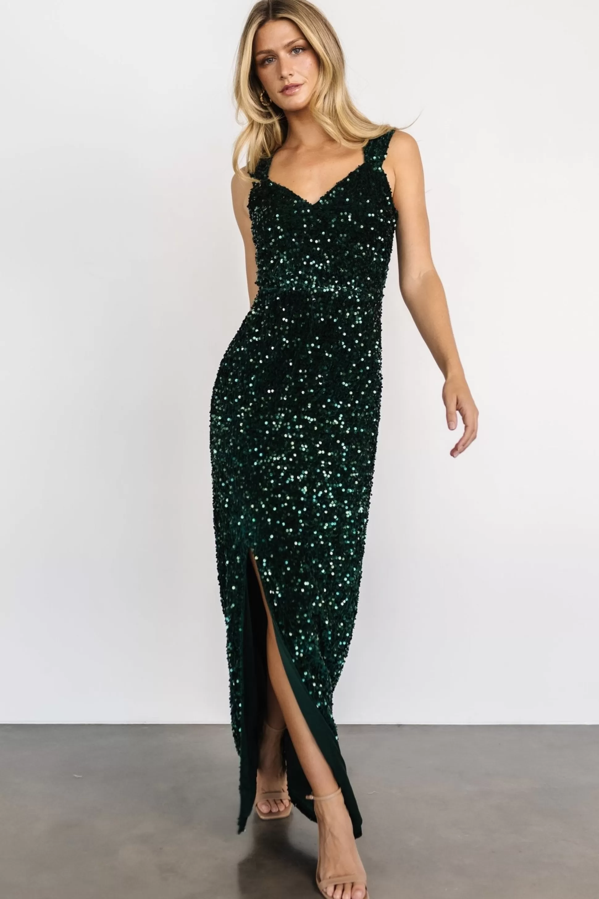 COMING SOON | Baltic Born Marilyn Sequin Maxi Gown | Emerald