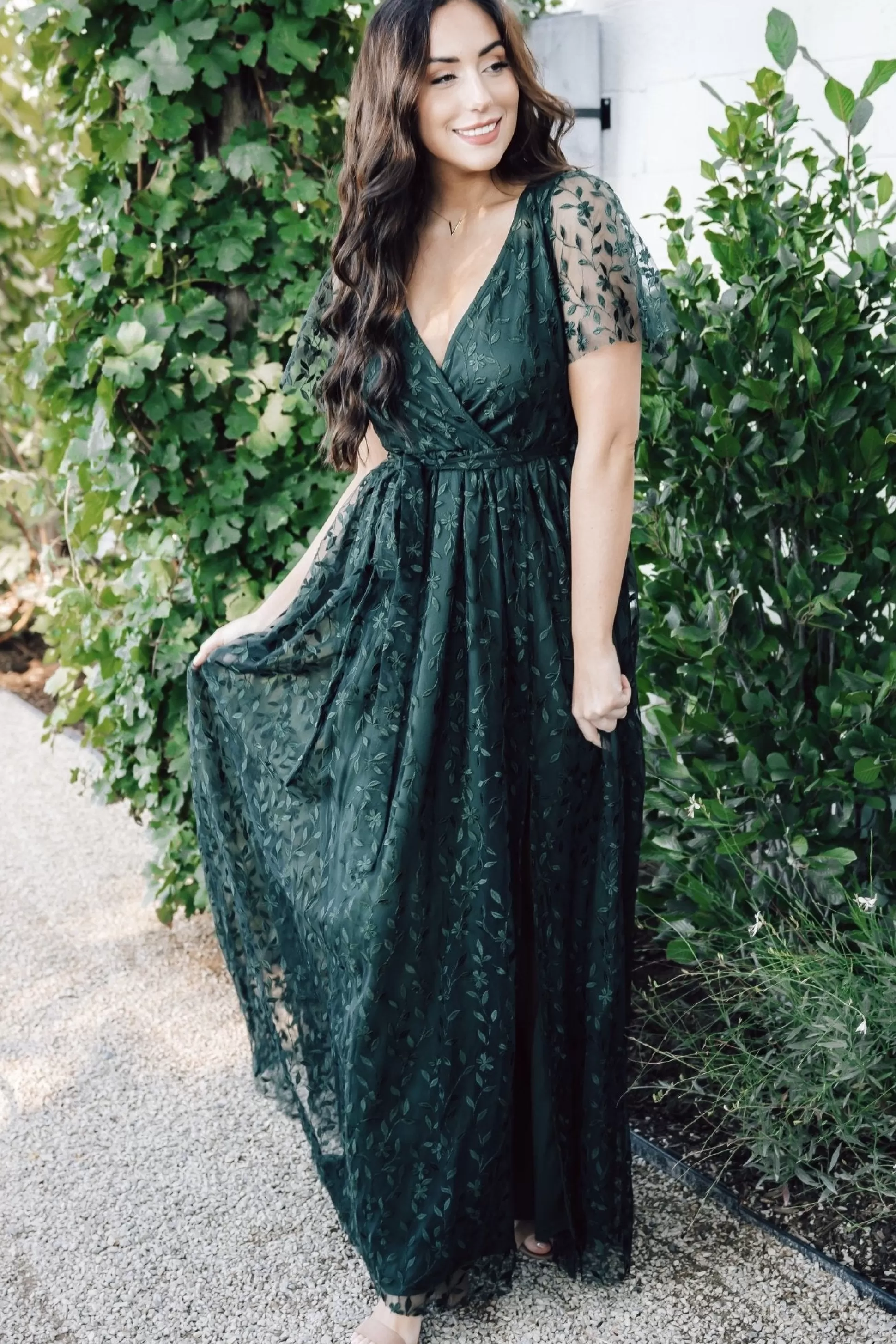 SALE | Baltic Born Marseille Embossed Maxi Dress | Green