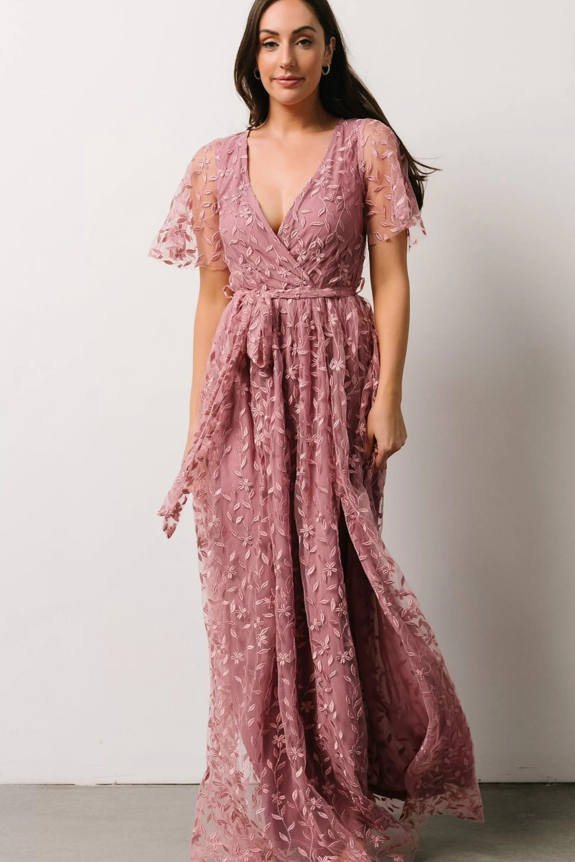 SALE | Baltic Born Marseille Embossed Maxi Dress | Orchid