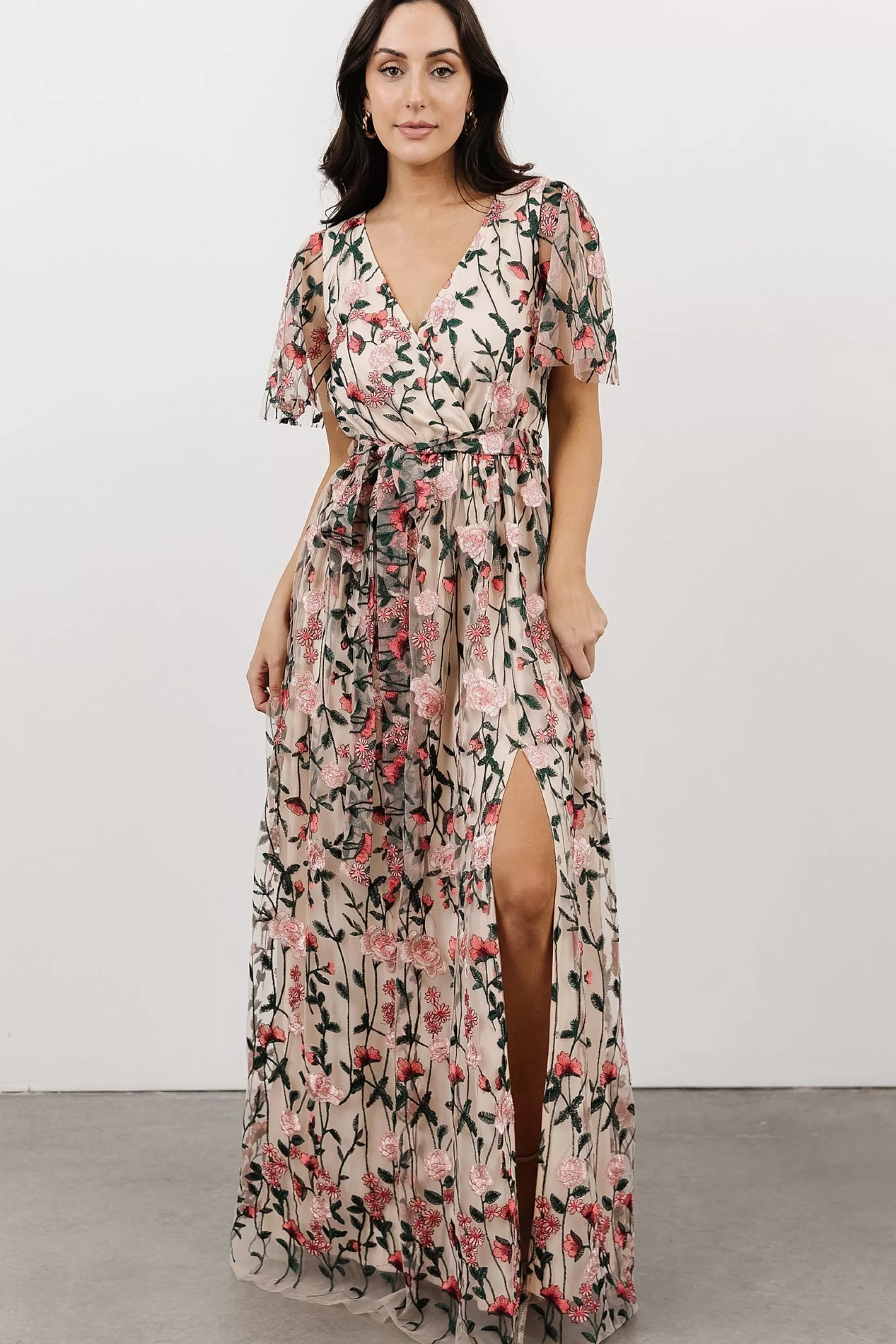 SALE | Baltic Born Marseille Embossed Maxi Dress | Rose Garden