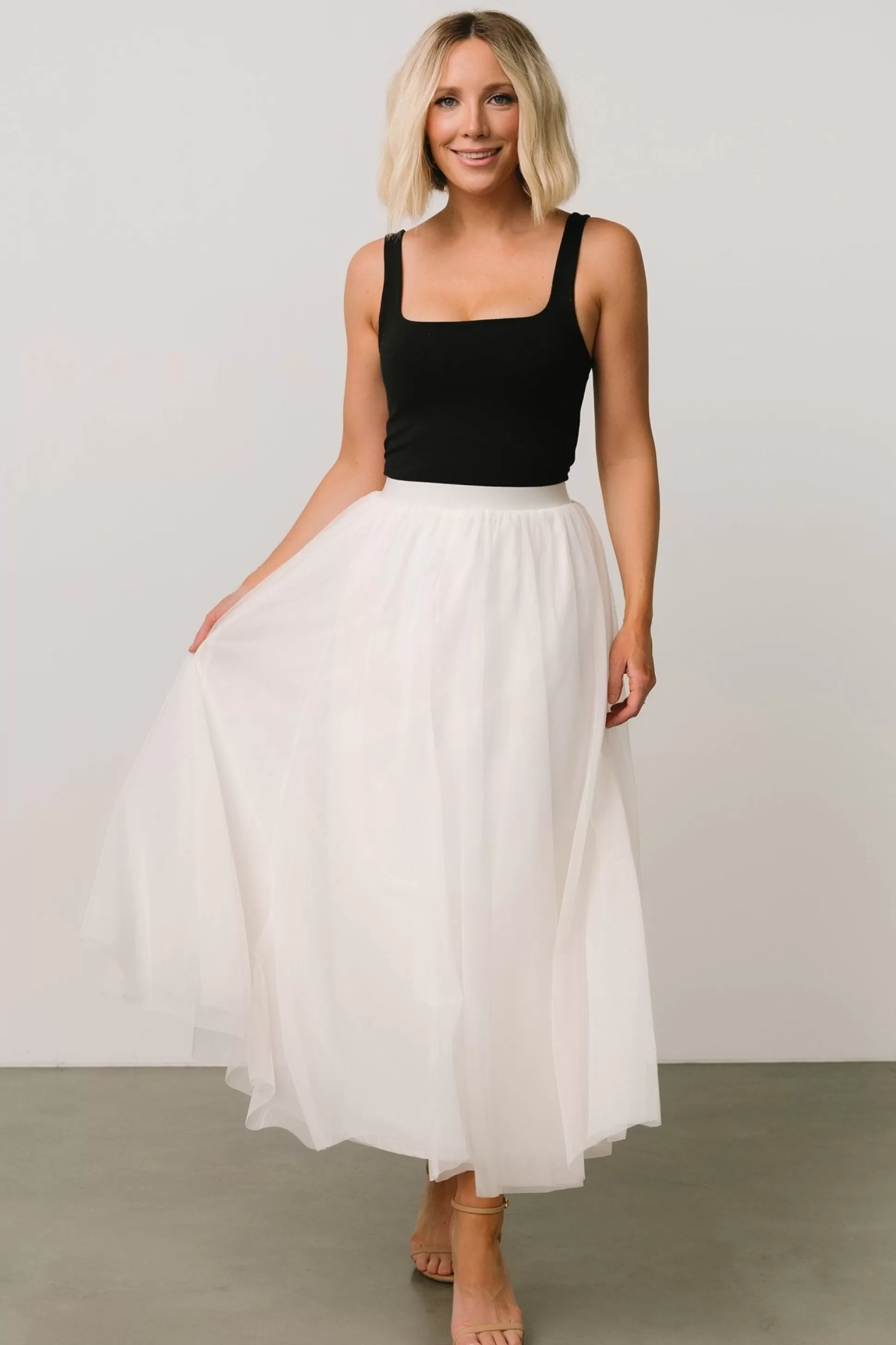 tulle styles | BOTTOMS | Baltic Born Mila Tulle Skirt | Cream