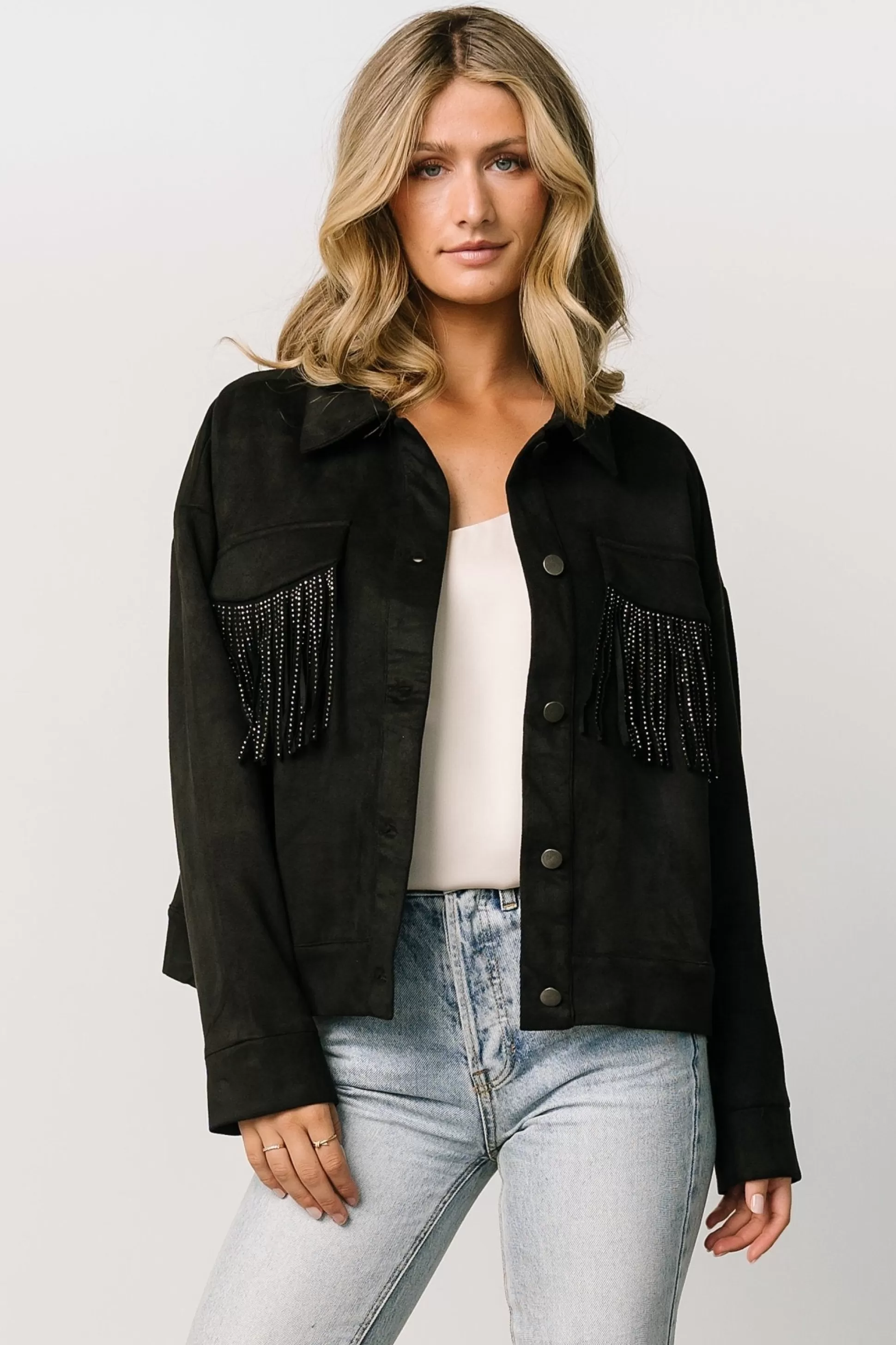 outerwear | Baltic Born Mills Fringe Jacket | Black