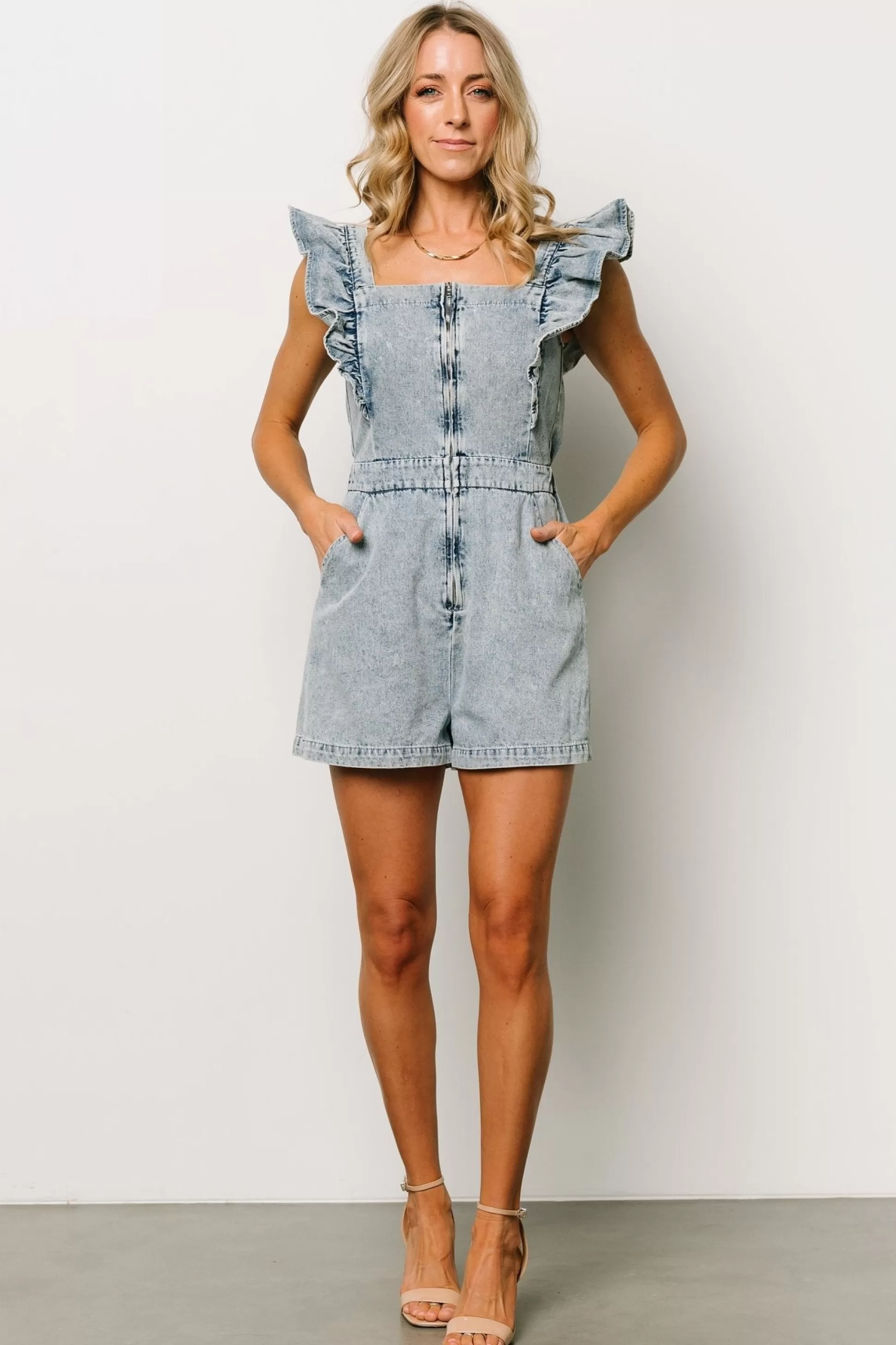 COMING SOON | Baltic Born Montgomery Denim Romper | Blue