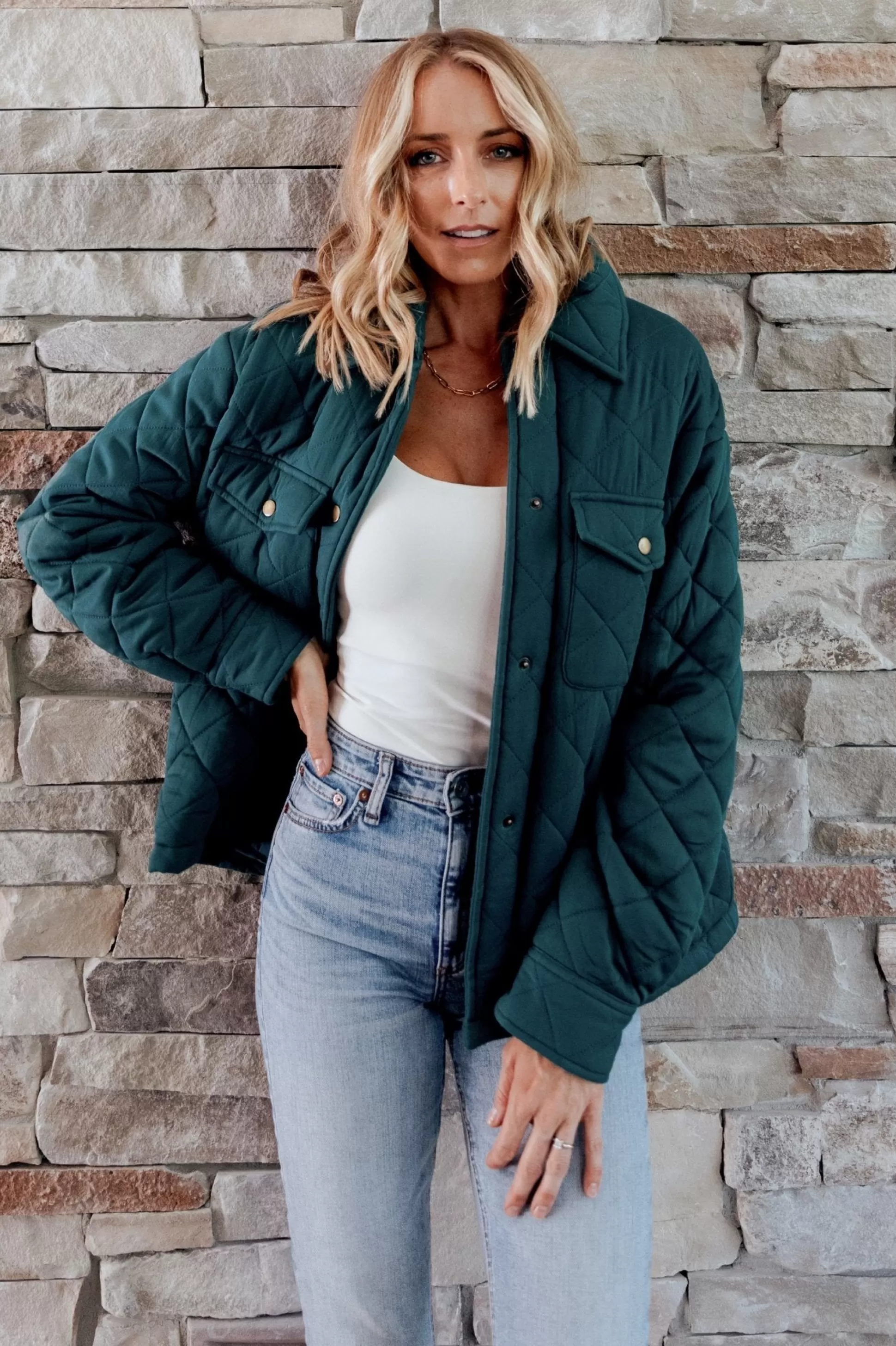 TOPS | outerwear | Baltic Born Nadia Button Up Jacket | Emerald