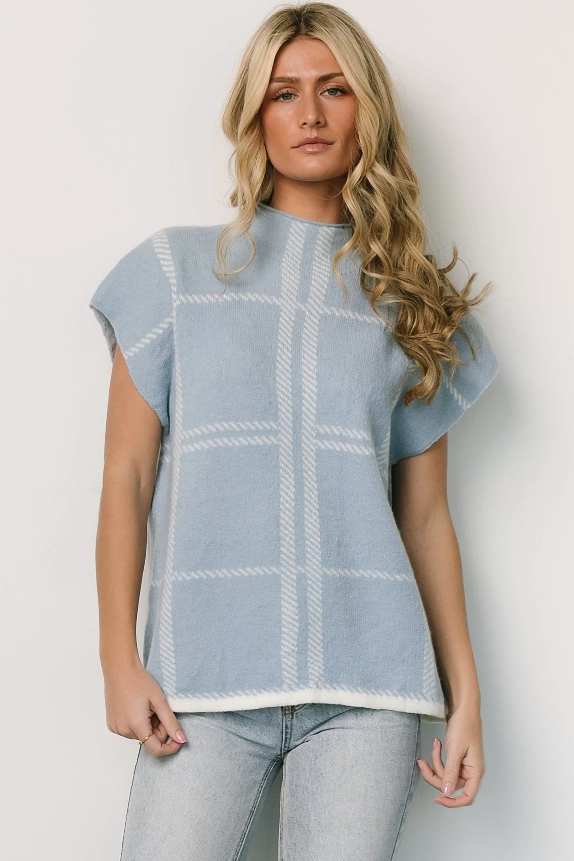 sweaters | Baltic Born Nola Sweater Top | Light Blue