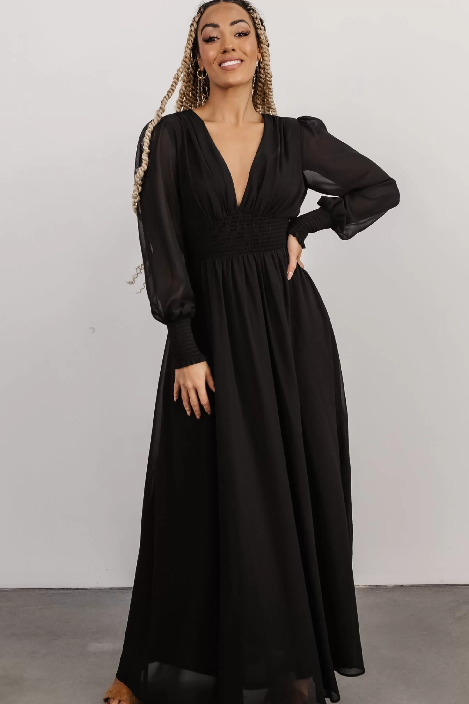 WEDDING SUITE | wedding guest | Baltic Born Olivia Maxi Dress | Black