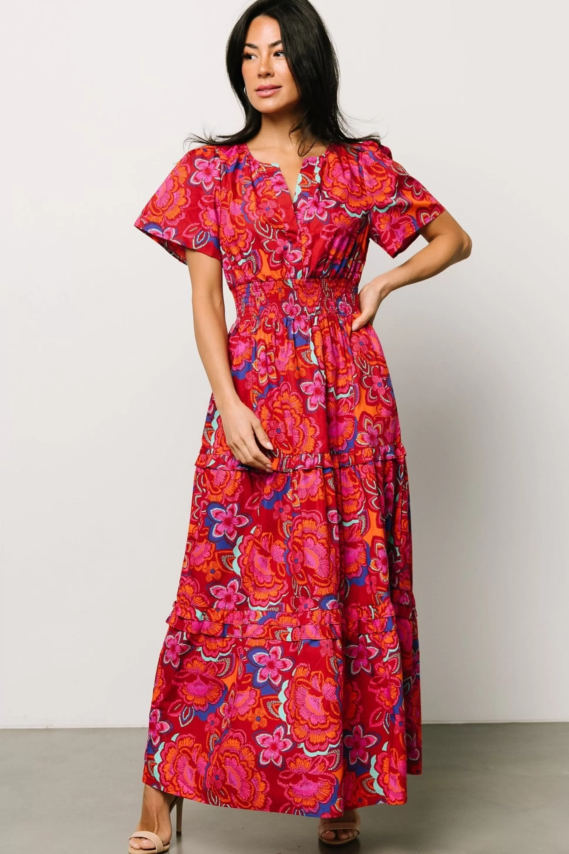 bump friendly | Baltic Born Palmer Tiered Maxi Dress | Multi Floral