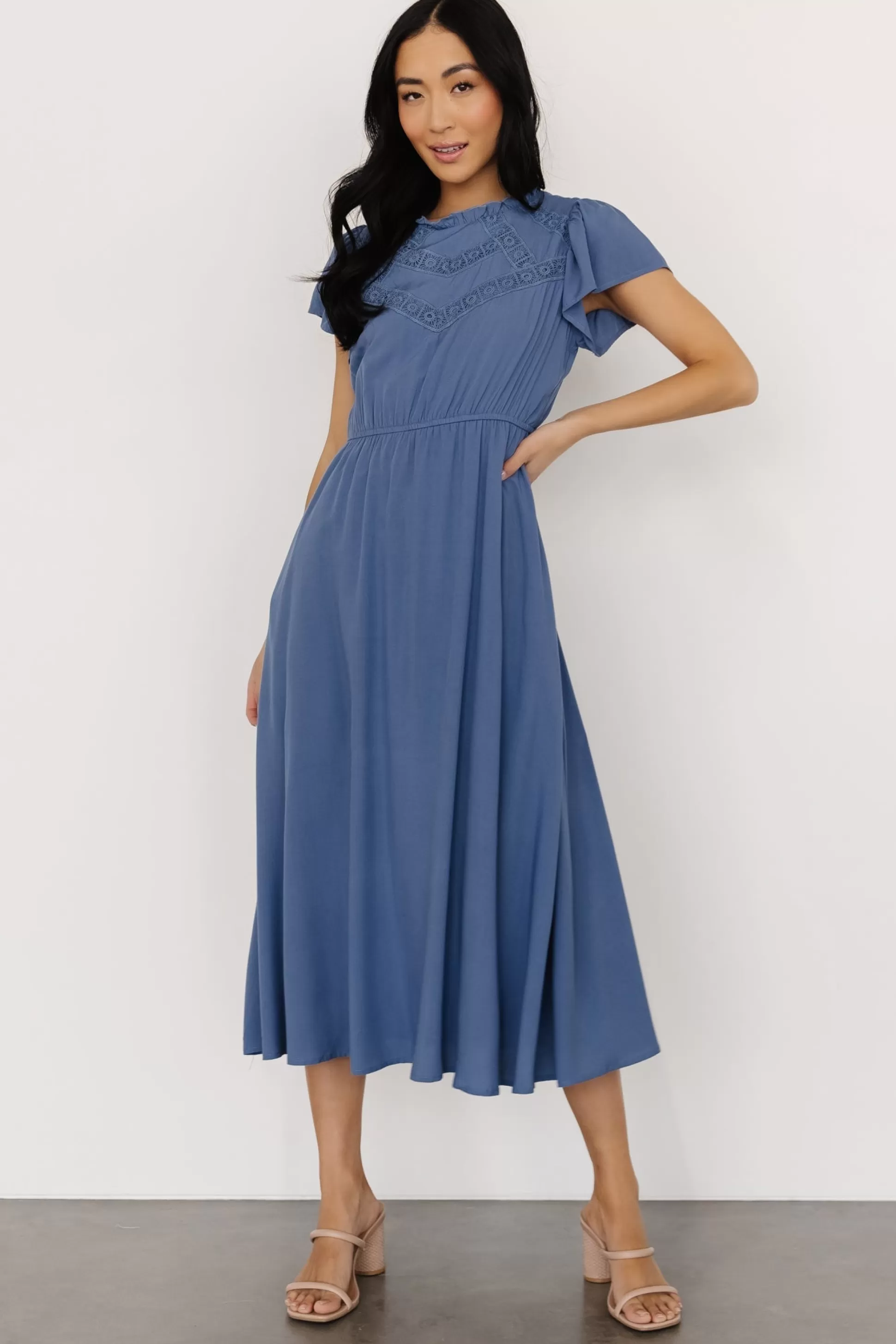 WINTER ESSENTIALS | Baltic Born Prestyn Midi Dress | Blue