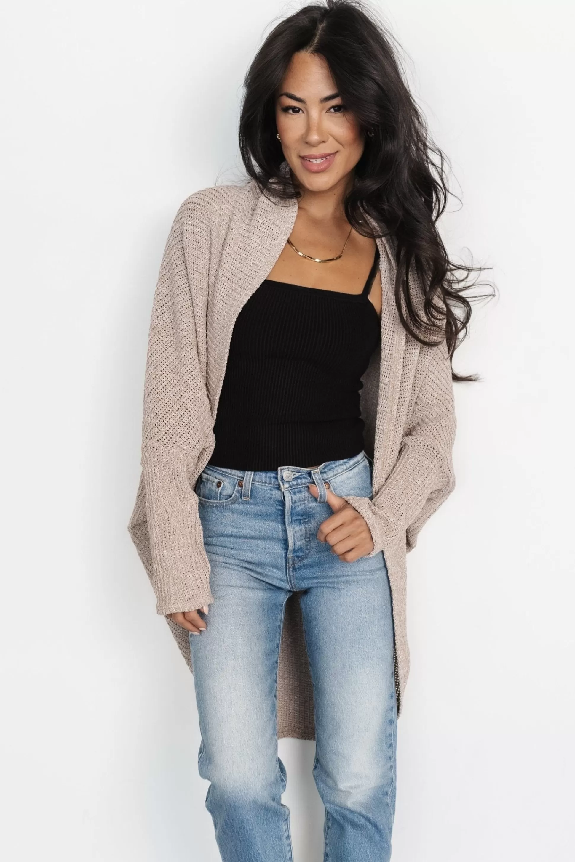 cardigans | Baltic Born Ronnie Slouchy Cardigan | Taupe