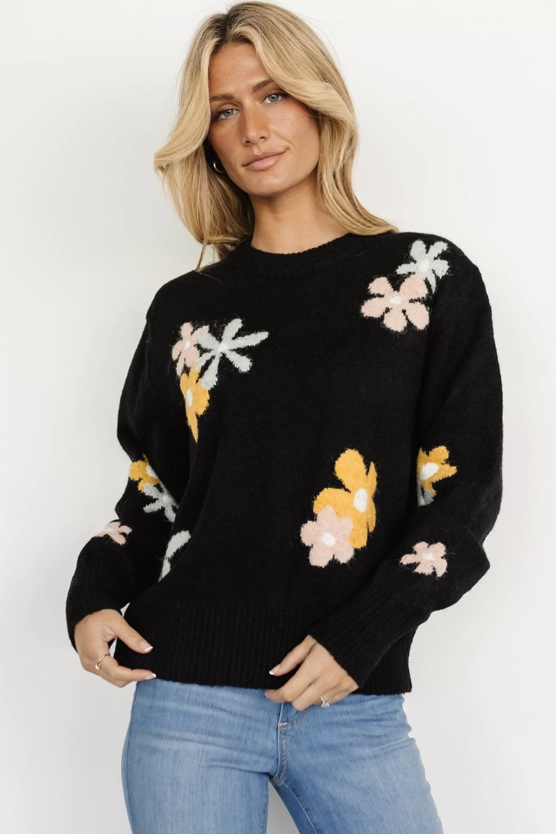 COMING SOON | Baltic Born Roxy Sweater | Black Flower