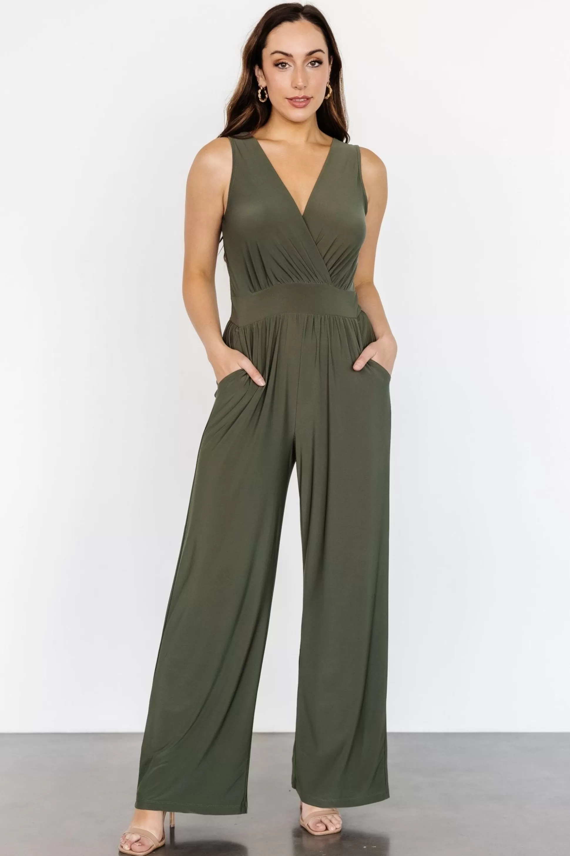 JUMPSUITS + ROMPERS | Baltic Born Rudie Sleeveless Jumpsuit | Olive