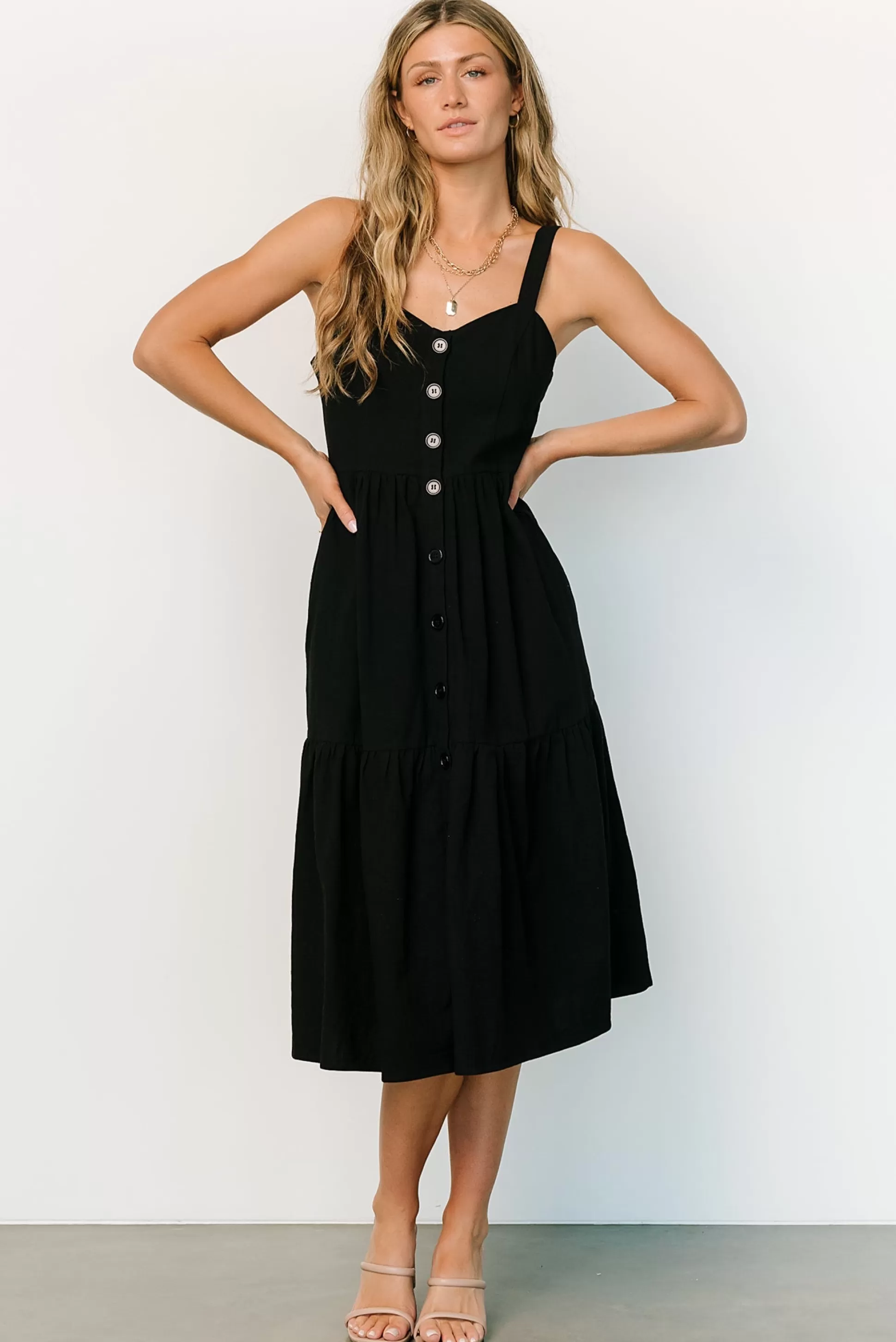 midi dresses | Baltic Born Sammy Tank Midi Dress | Black