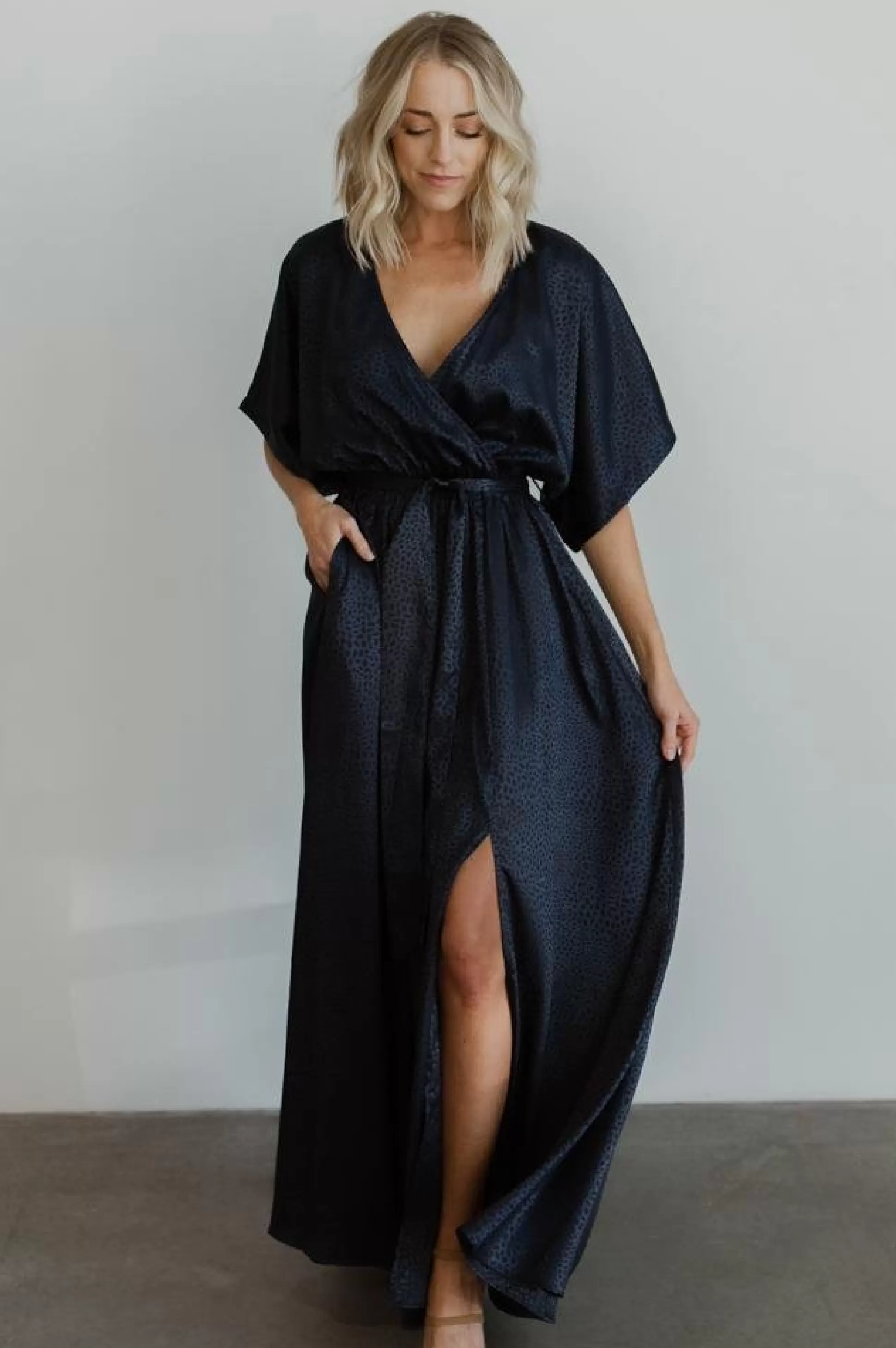 SALE | Baltic Born Savannah Print Kimono Maxi | Navy