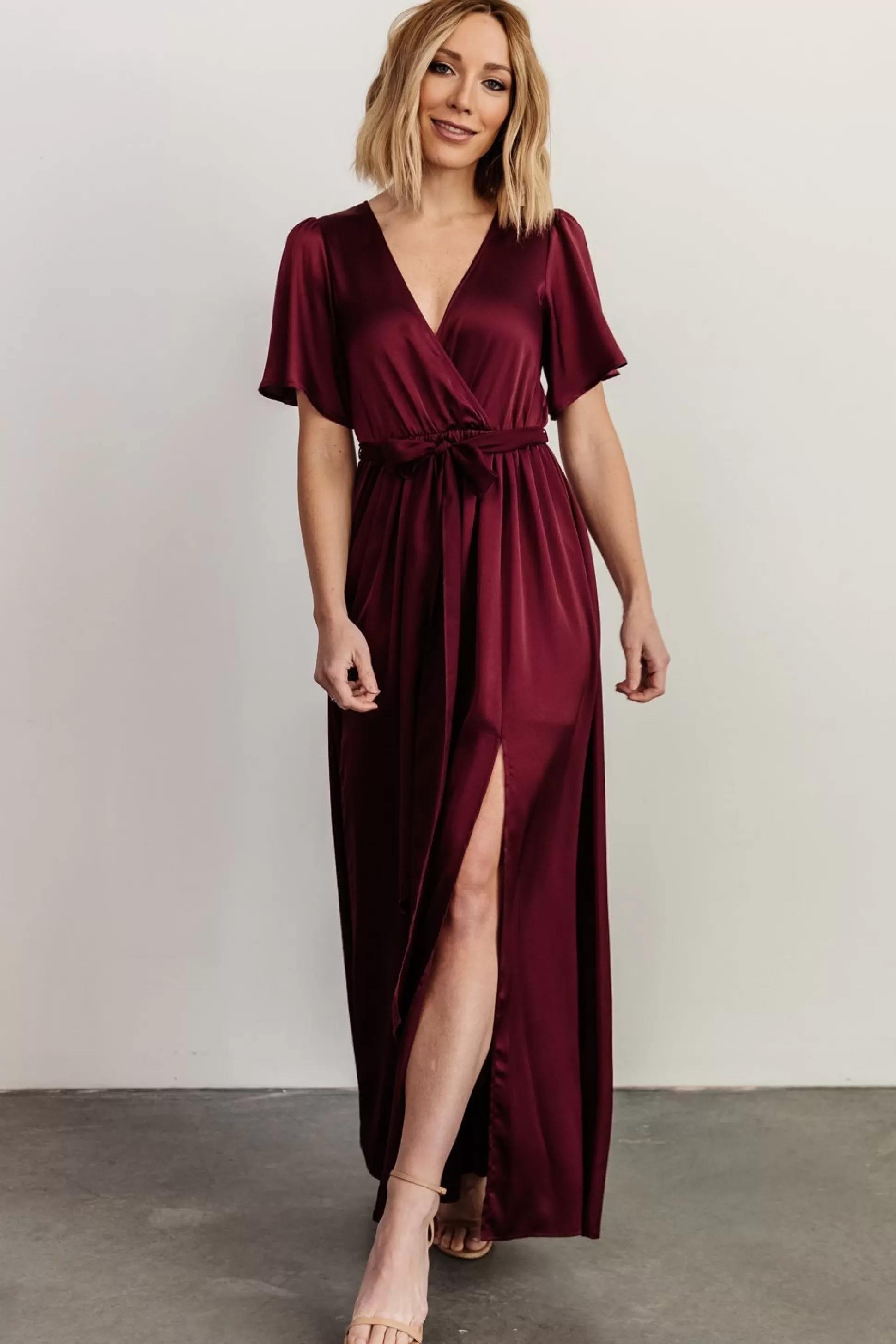 maxi dresses | WEDDING SUITE | Baltic Born Sicily Satin Maxi Dress | Mulberry