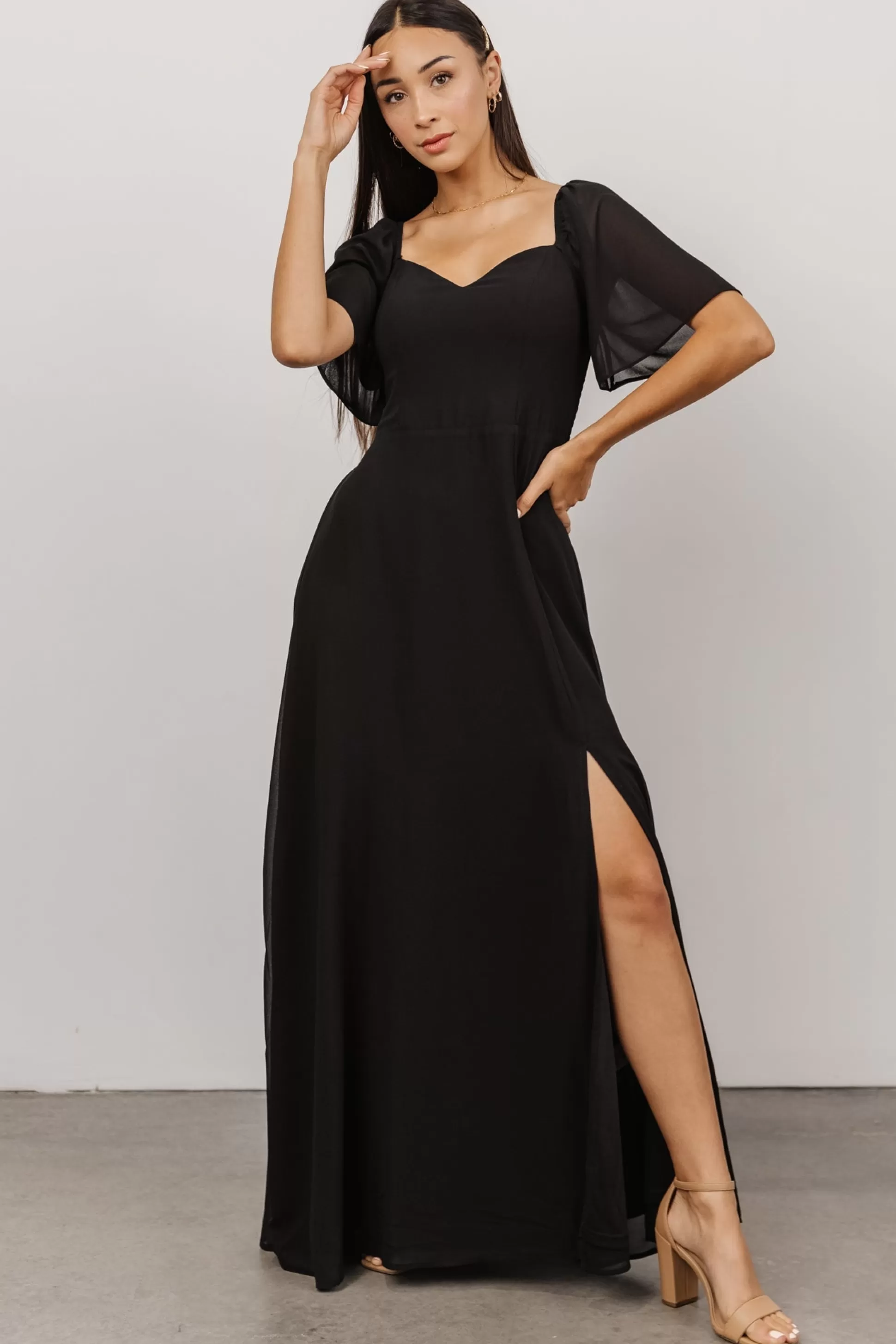 WEDDING SUITE | wedding guest | Baltic Born Sierra Sweetheart Maxi Dress | Black