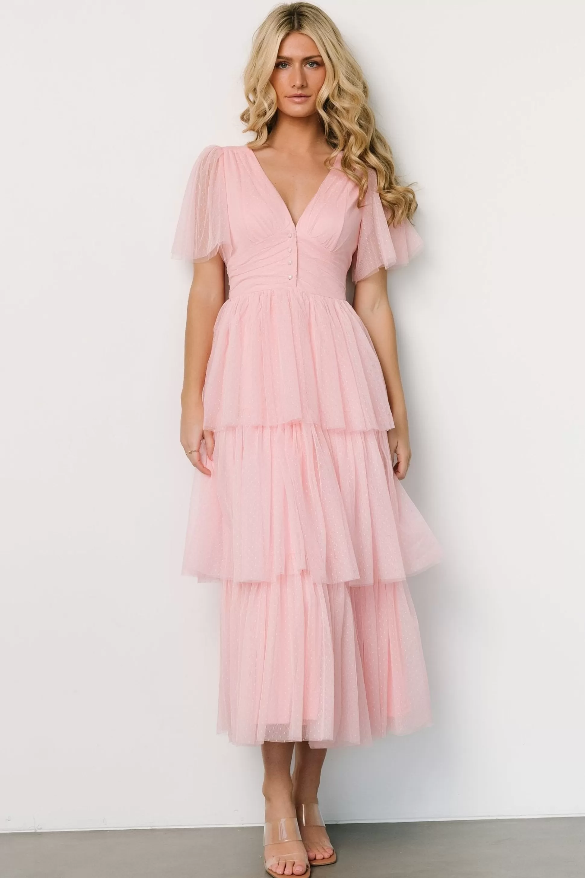 COMING SOON | Baltic Born Starlet Tiered Maxi Dress | Blush