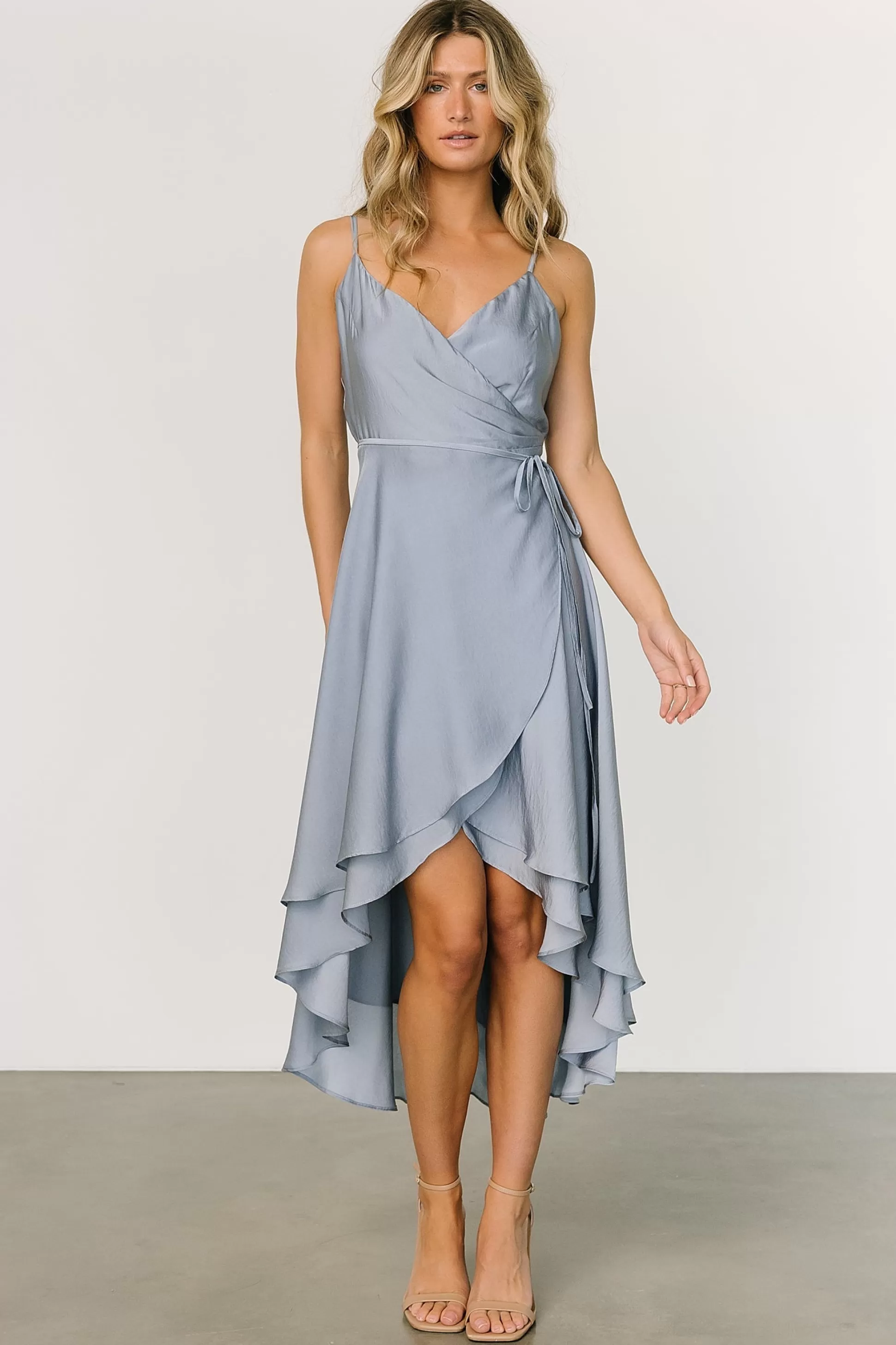 SALE | Baltic Born Steffi Tulip Wrap Dress | Dusty Blue