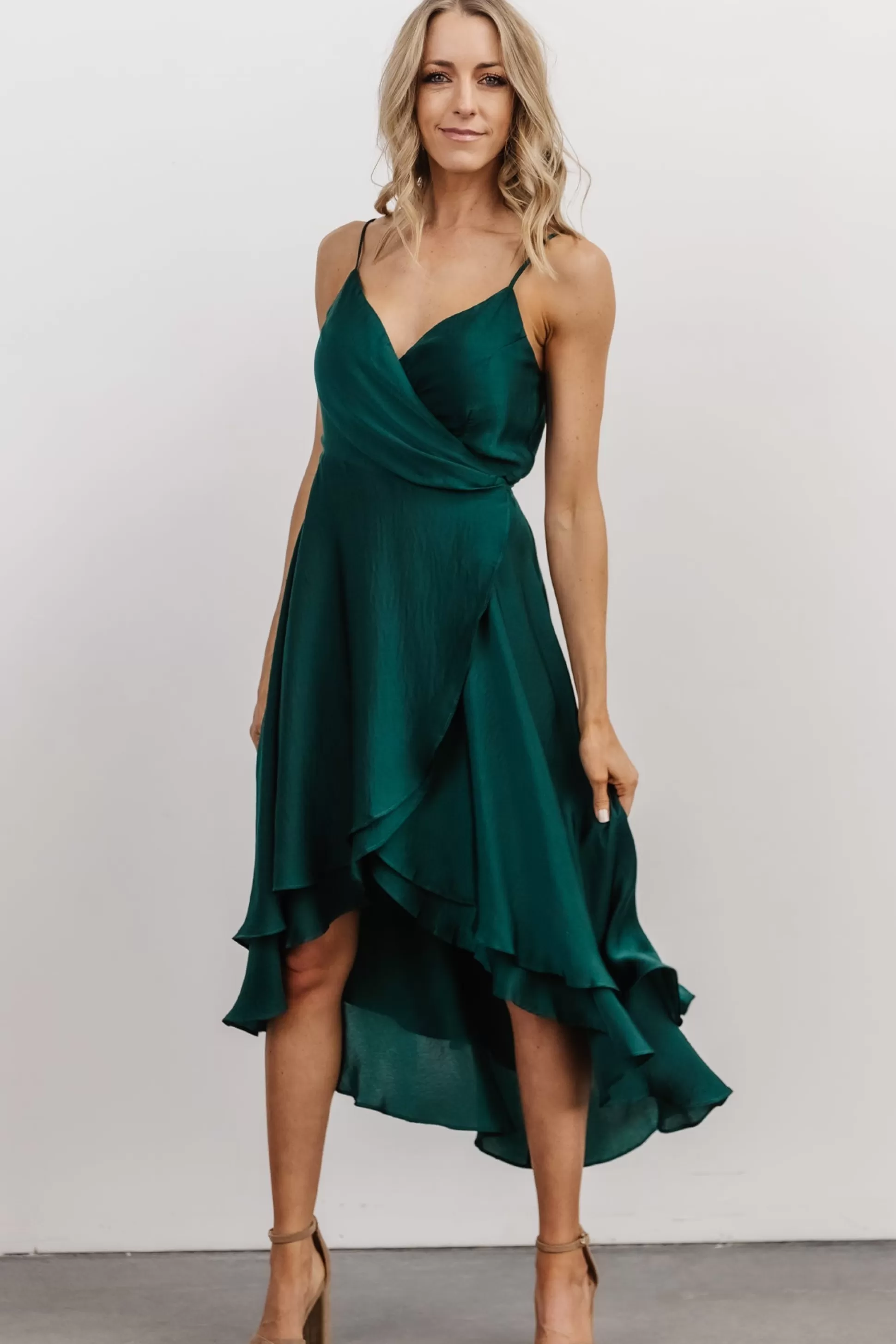 SALE | Baltic Born Steffi Tulip Wrap Dress | Emerald