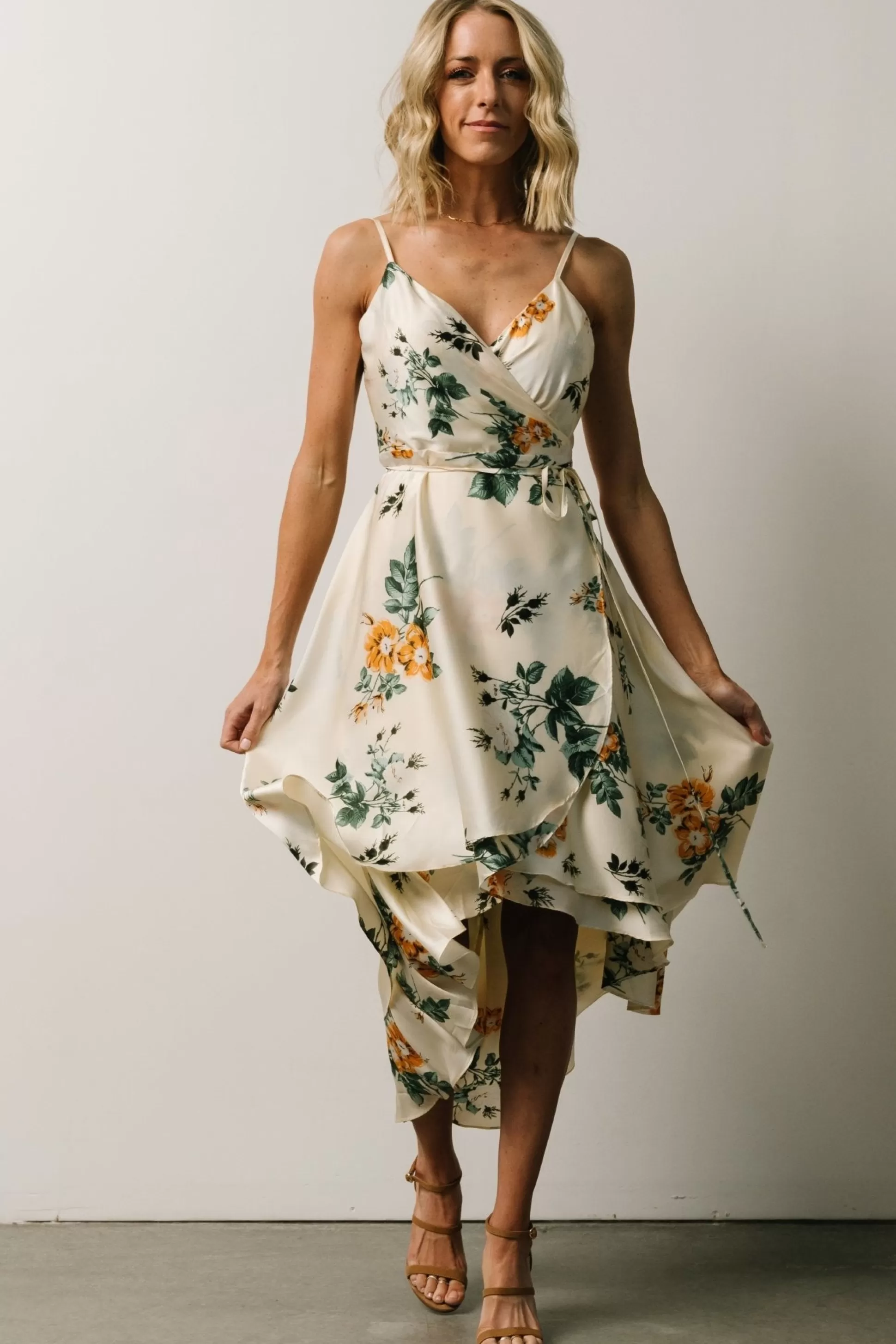 SALE | Baltic Born Steffi Tulip Wrap Dress | Ivory Floral