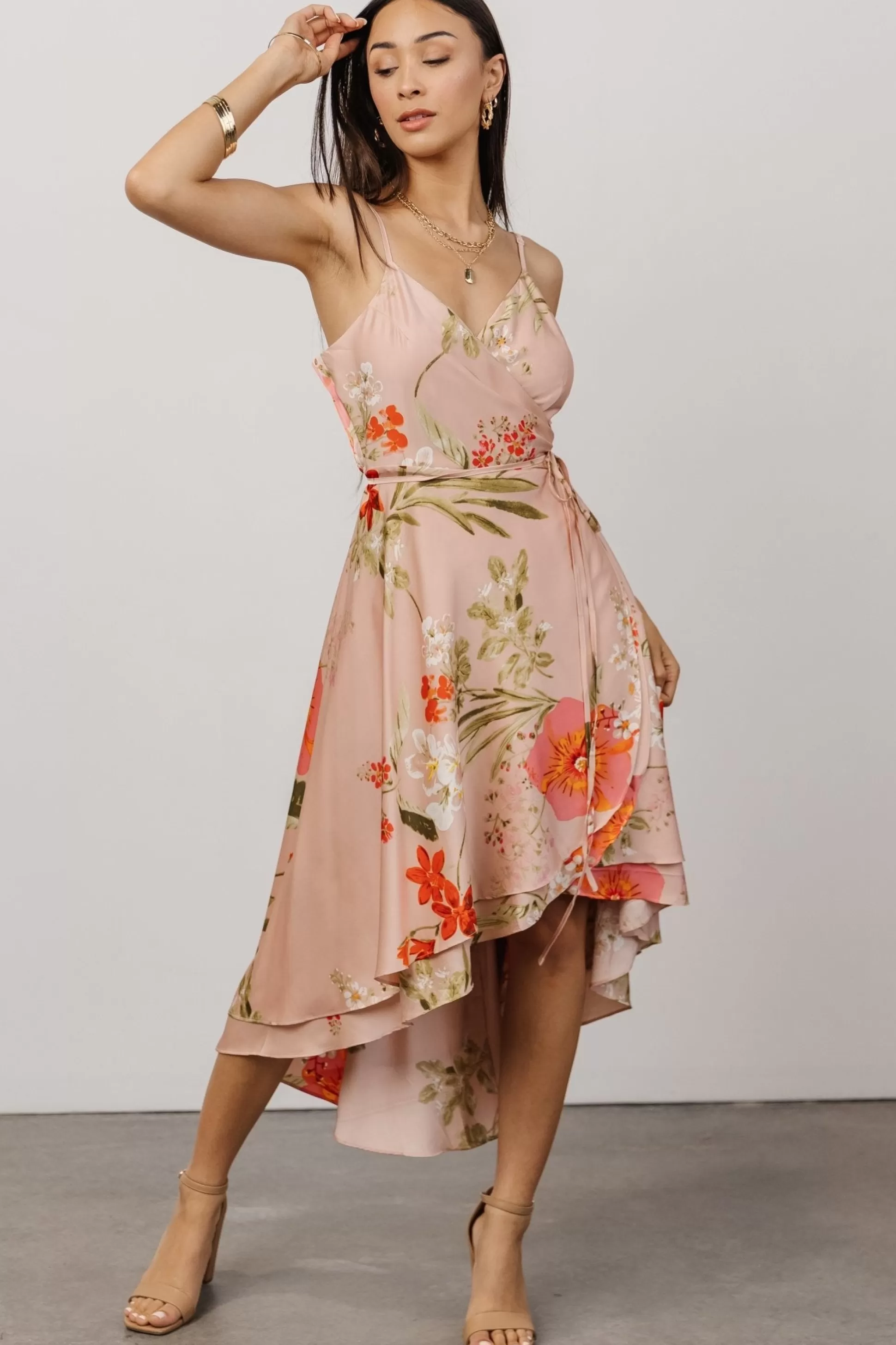 SALE | Baltic Born Steffi Tulip Wrap Dress | Pink Multi Floral