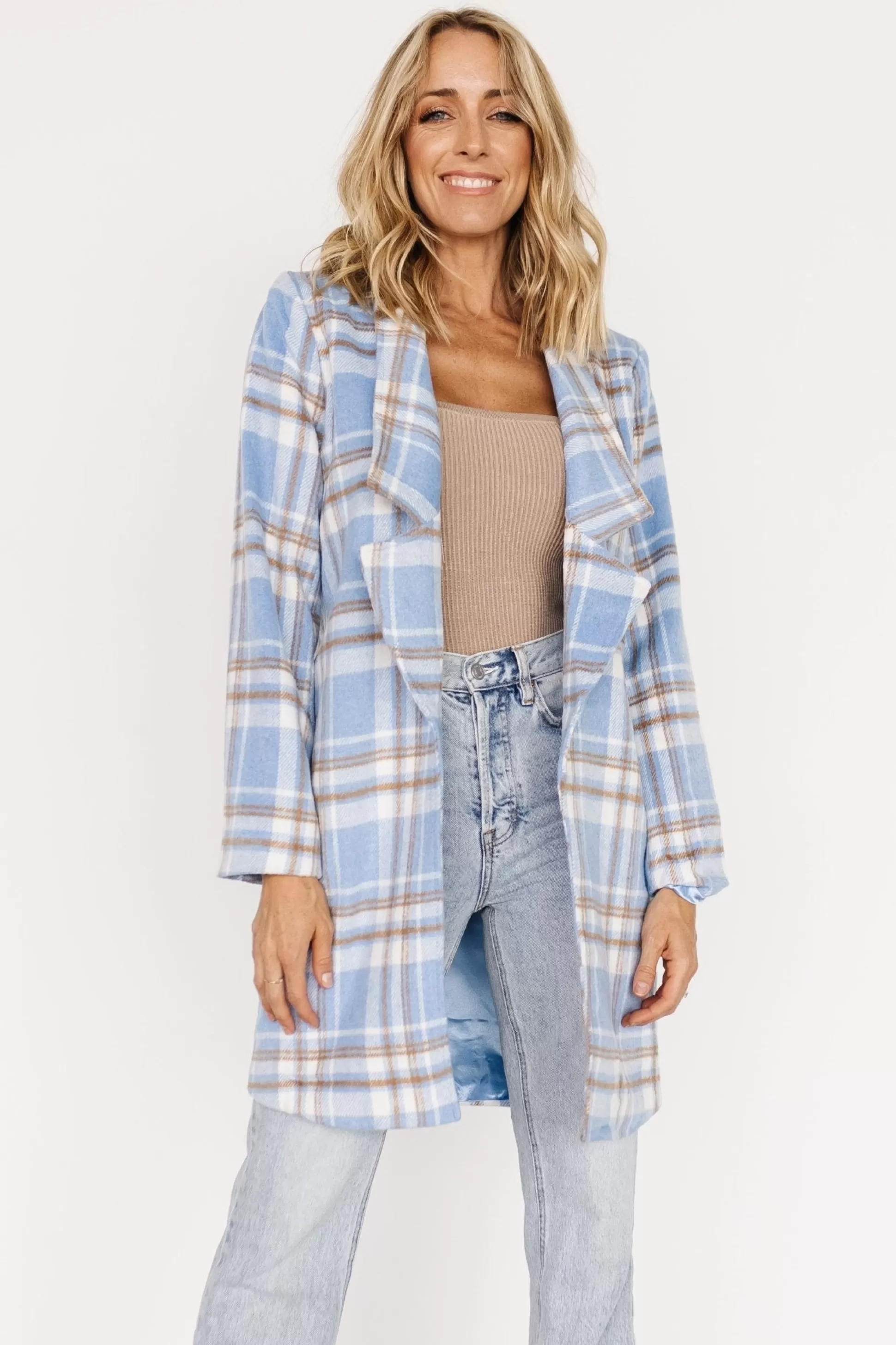 outerwear | Baltic Born Tetonia Plaid Shacket | Blue Multi