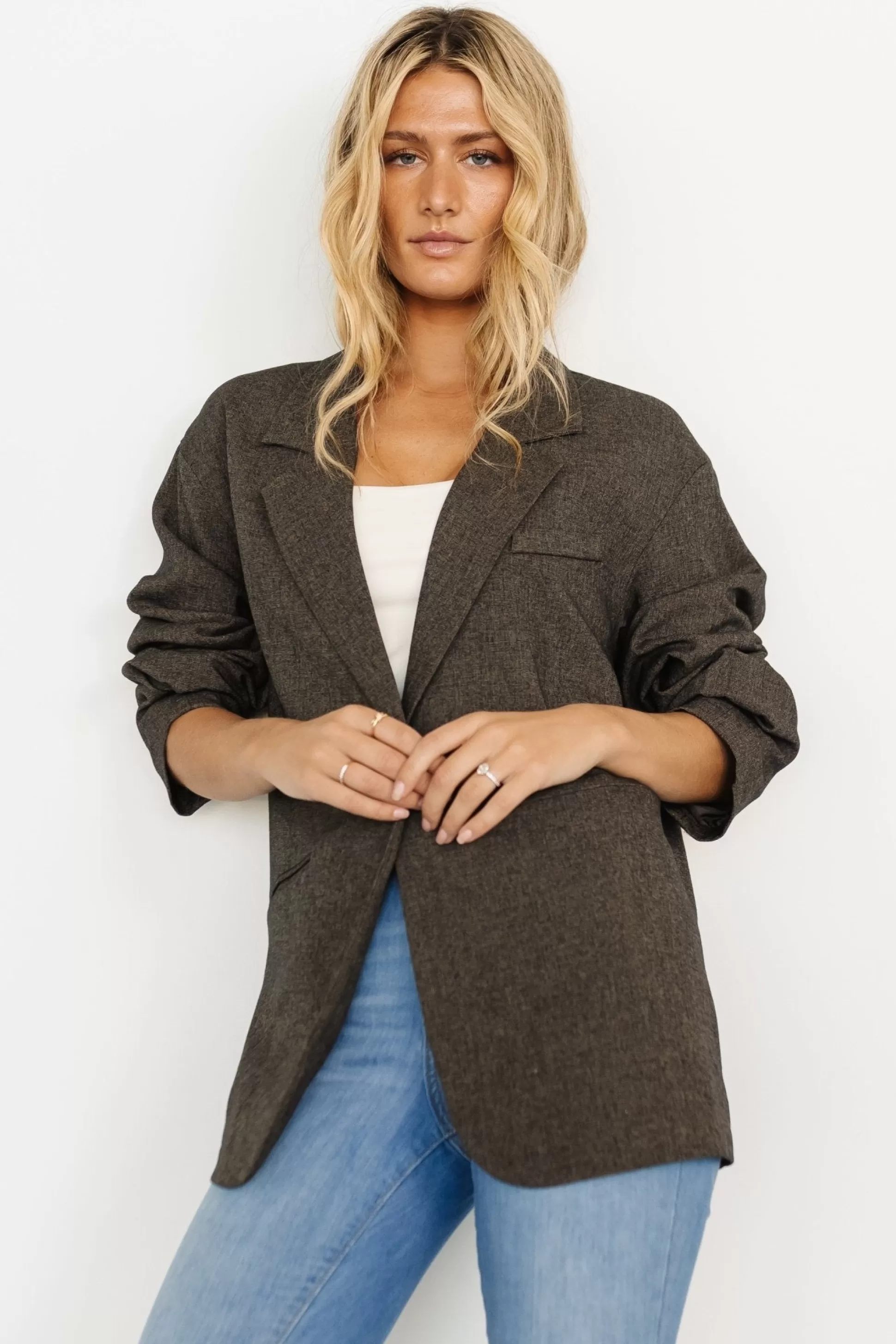 outerwear | Baltic Born Thorpe Oversized Blazer | Charcoal