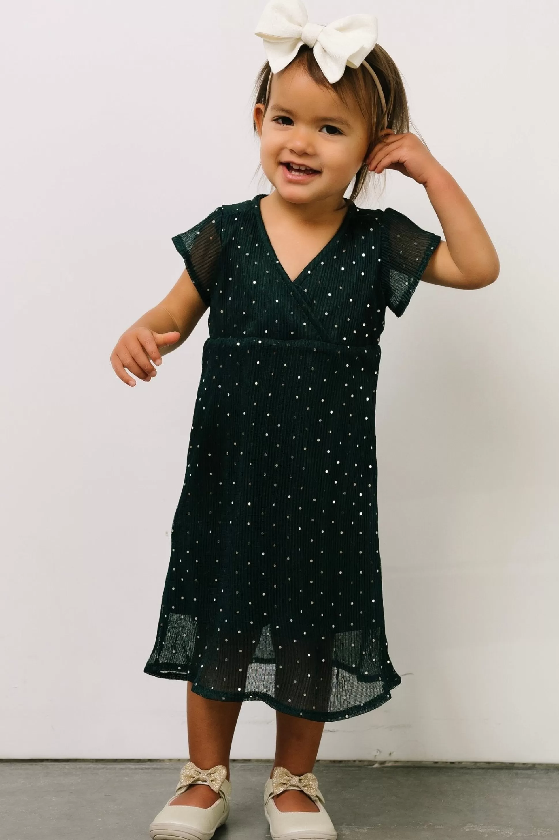 embellished + sequined | Baltic Born Toddler Grace Sparkle Gown | Emerald