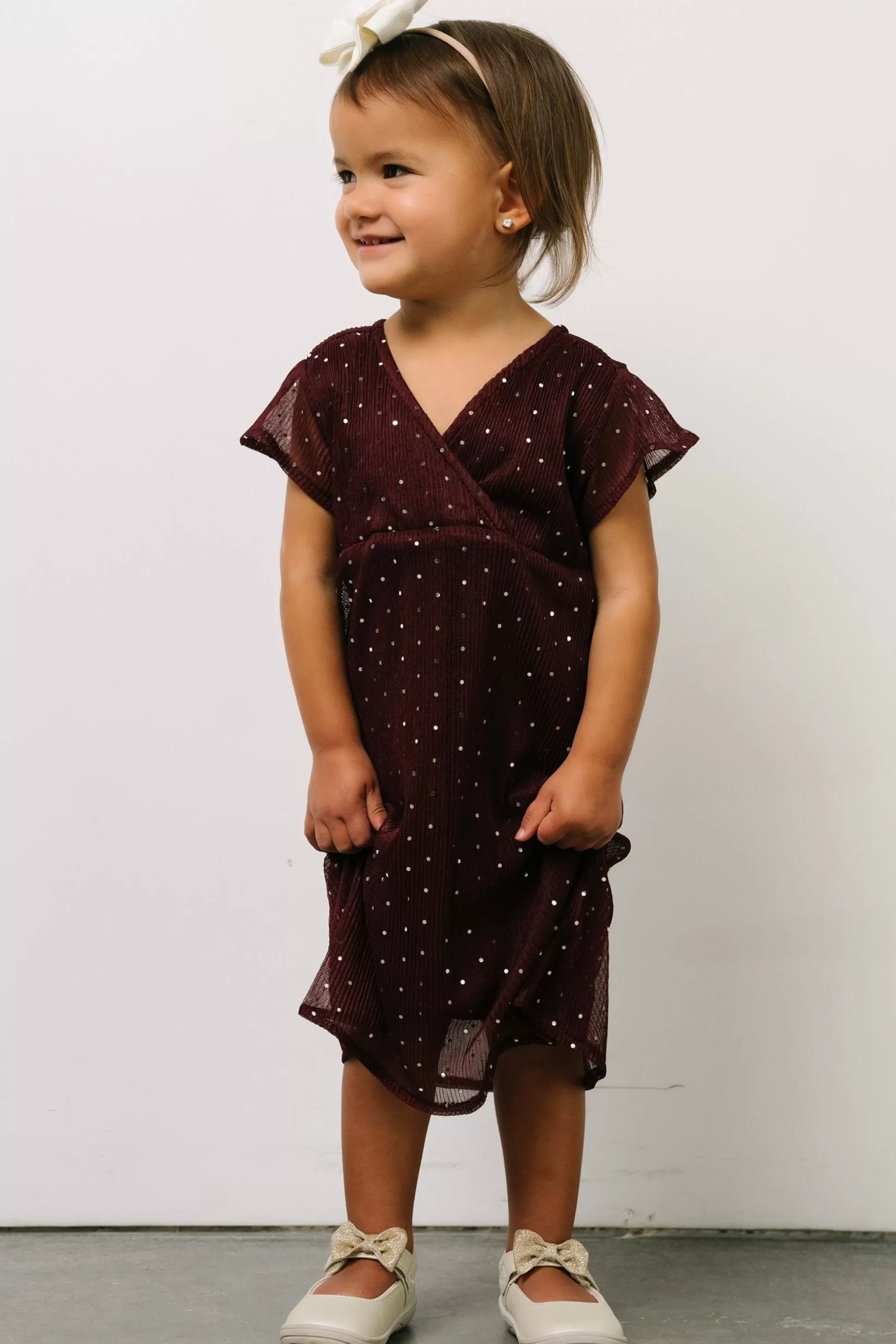 embellished + sequined | Baltic Born Toddler Grace Sparkle Gown | Mulberry