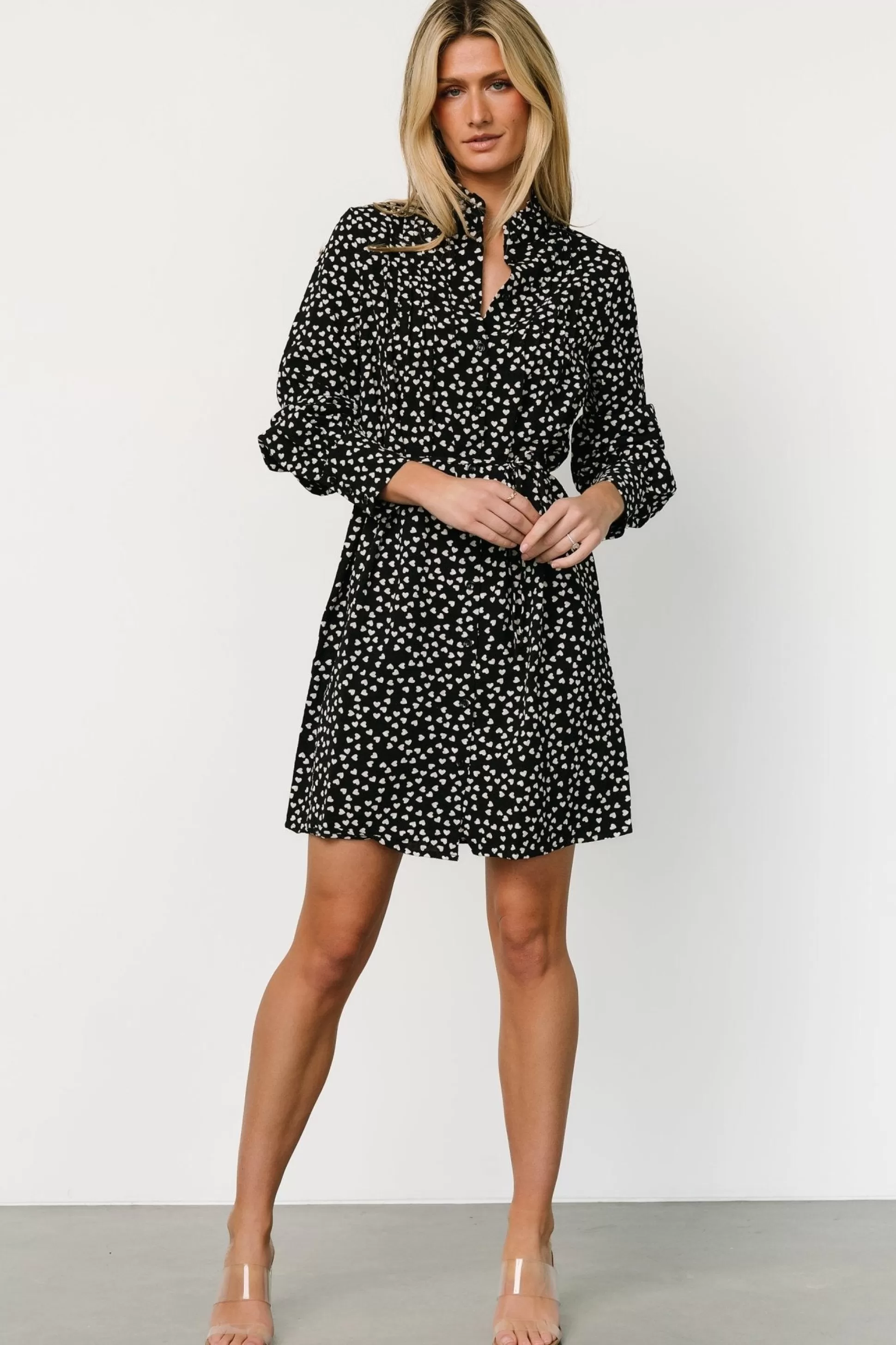 short dresses | Baltic Born Trinity Short Dress | Black Print