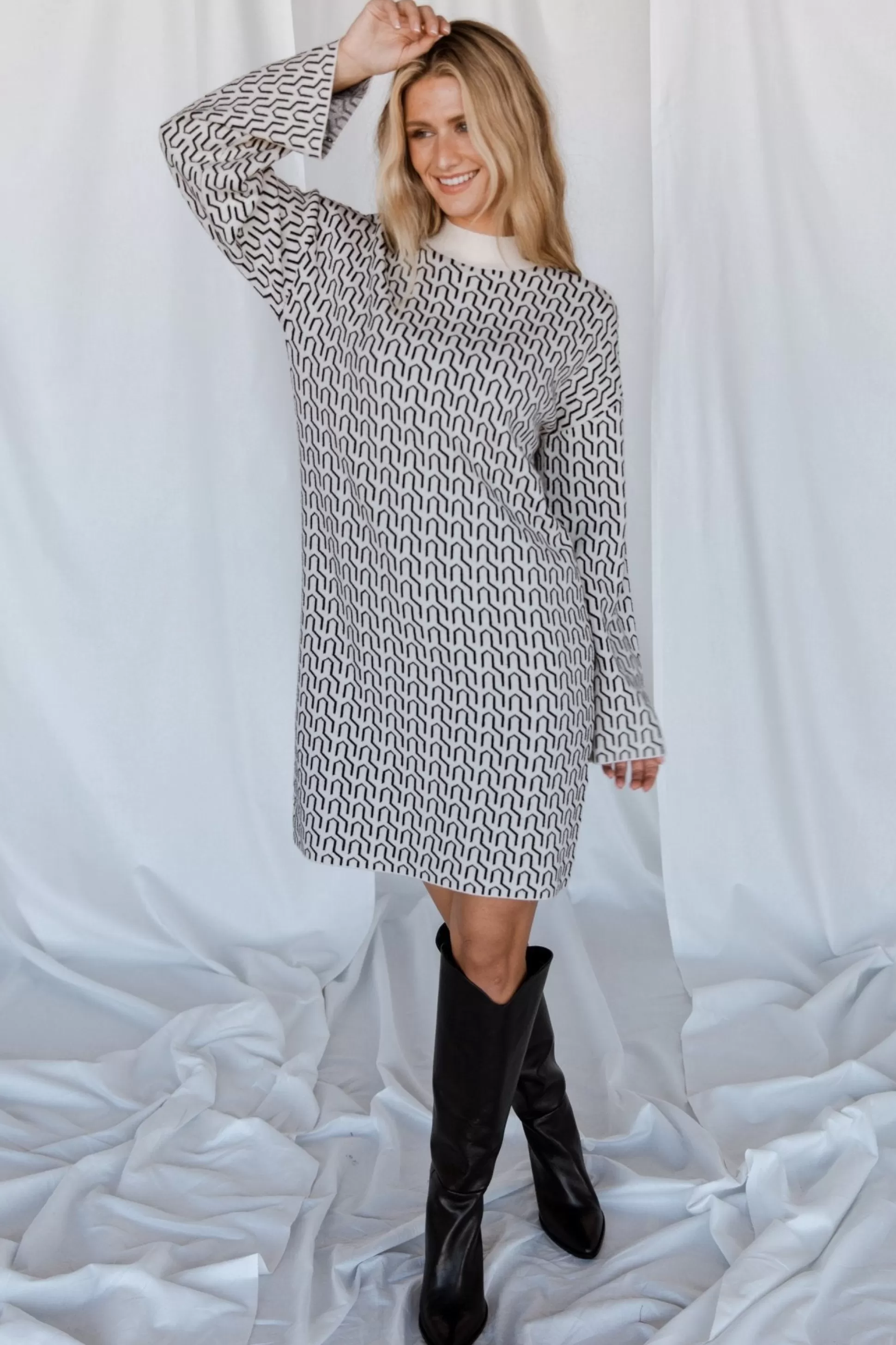 WINTER ESSENTIALS | Baltic Born Webster Sweater Dress | Ivory Print