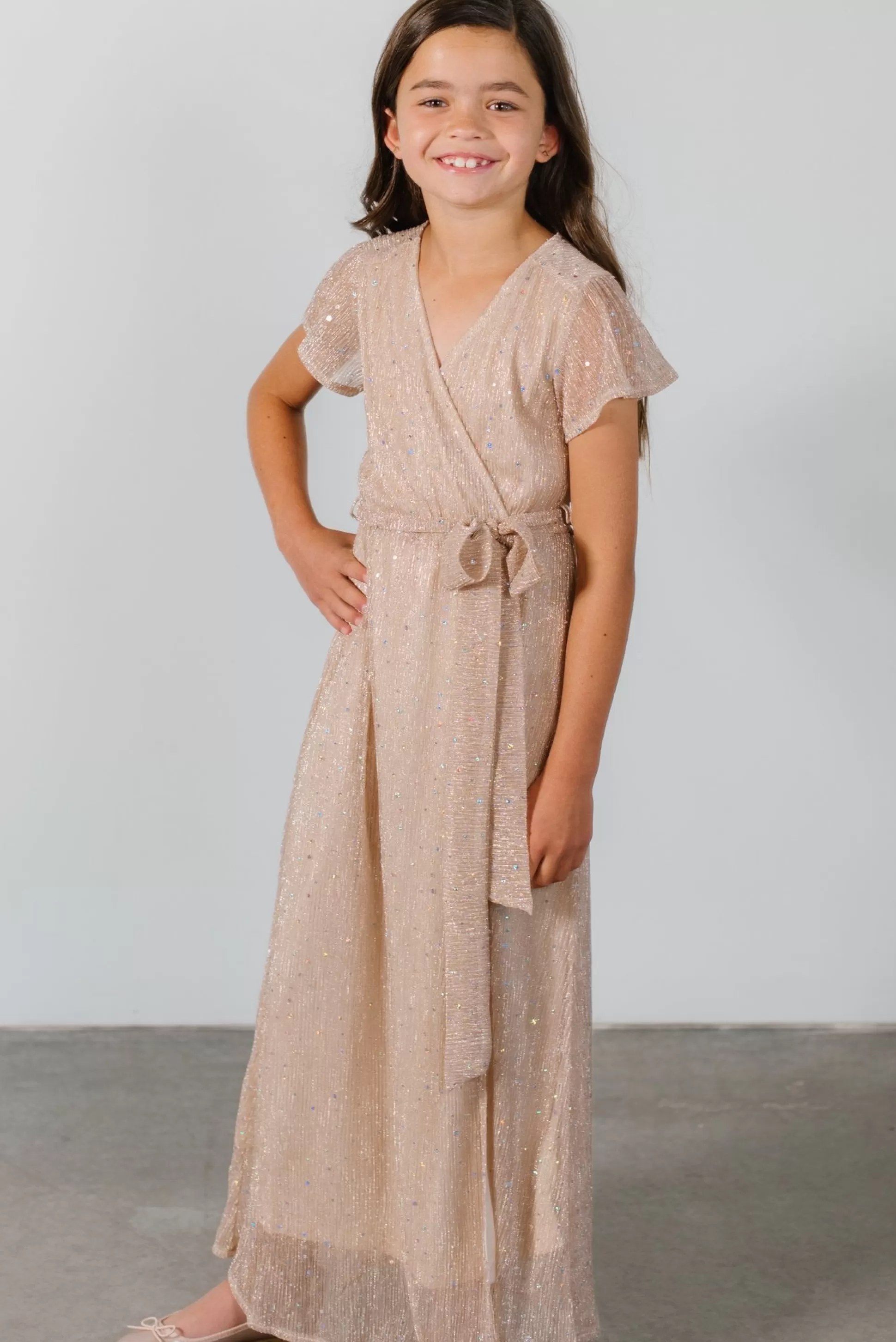 embellished + sequined | Baltic Born Youth Grace Sparkle Gown | Champagne