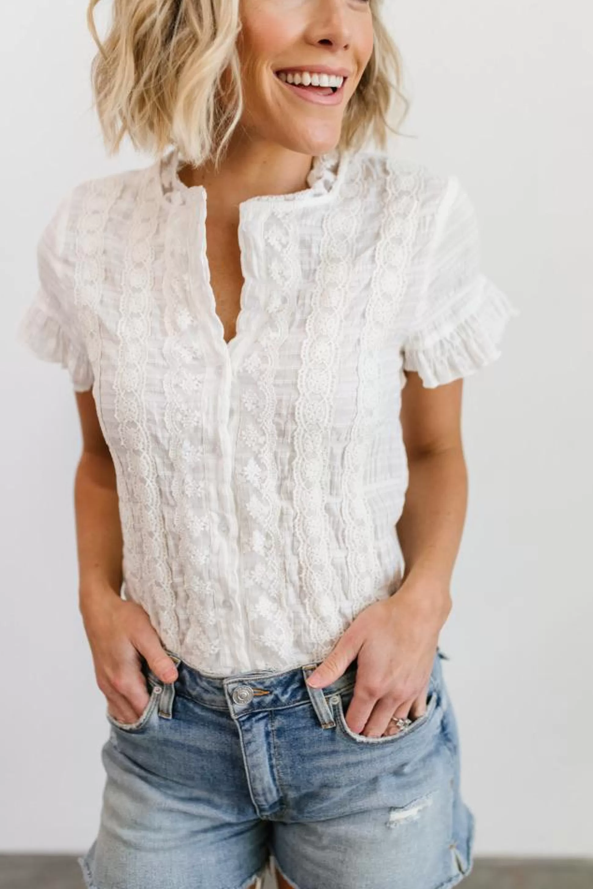 blouses + shirts | Baltic Born Zara Lace Top | White