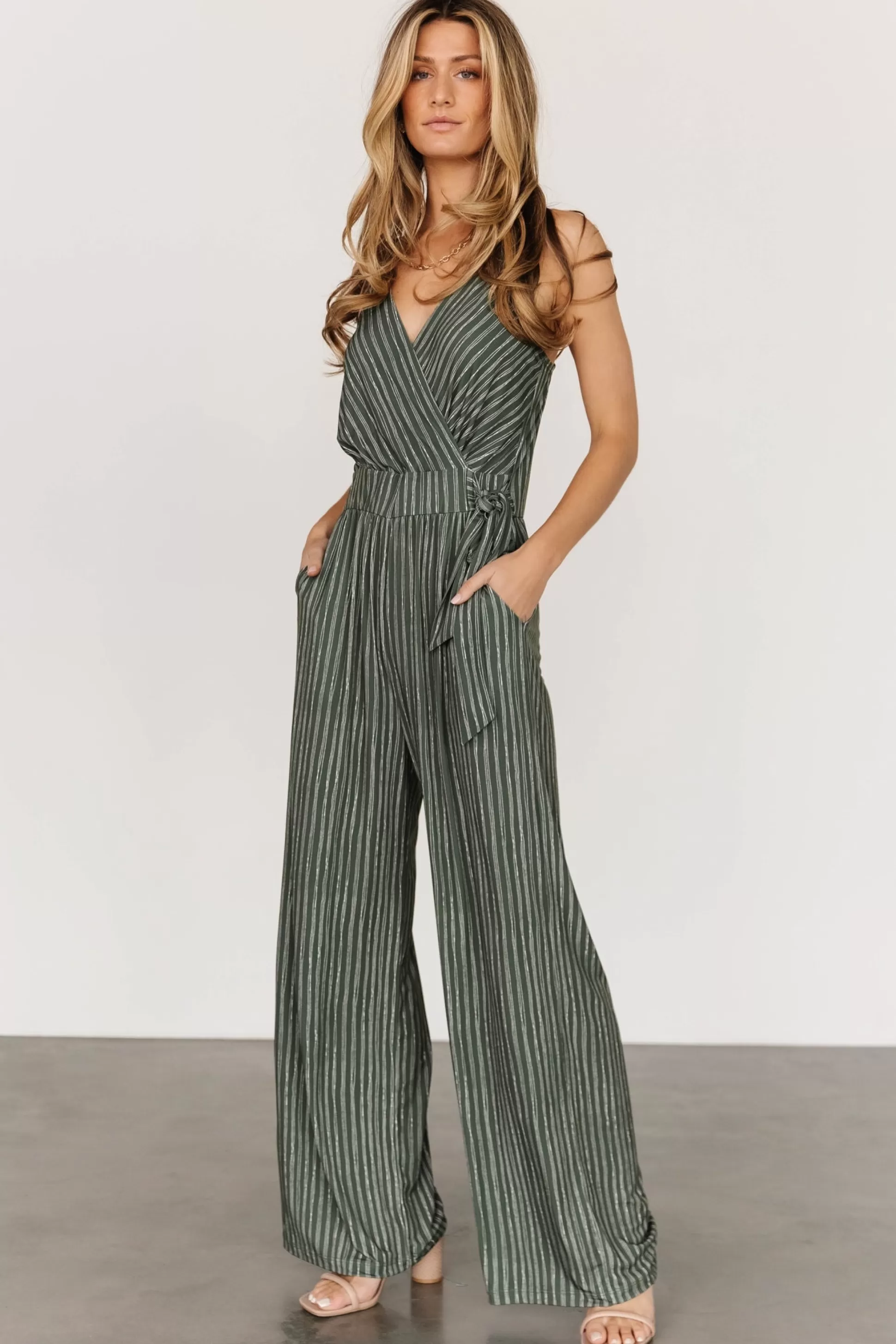 SALE | Baltic Born Zuri Tank Jumpsuit | Olive Stripe